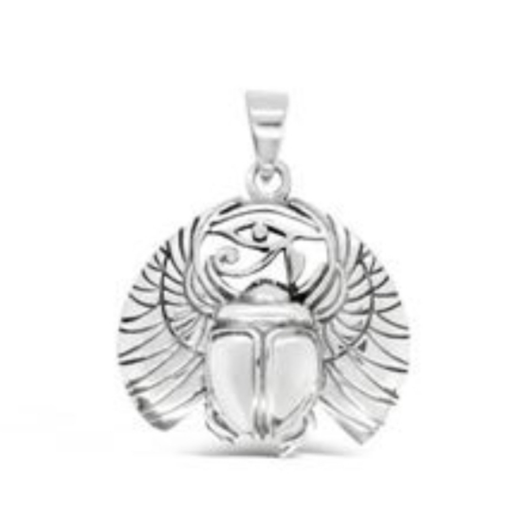 Scarab Eye of Horus Egyptian Pendant Necklace - Ancient Egyptian Amulet for Protection & Good Luck - Perfect for Spiritual Jewelry, Meditation & Gift Giving