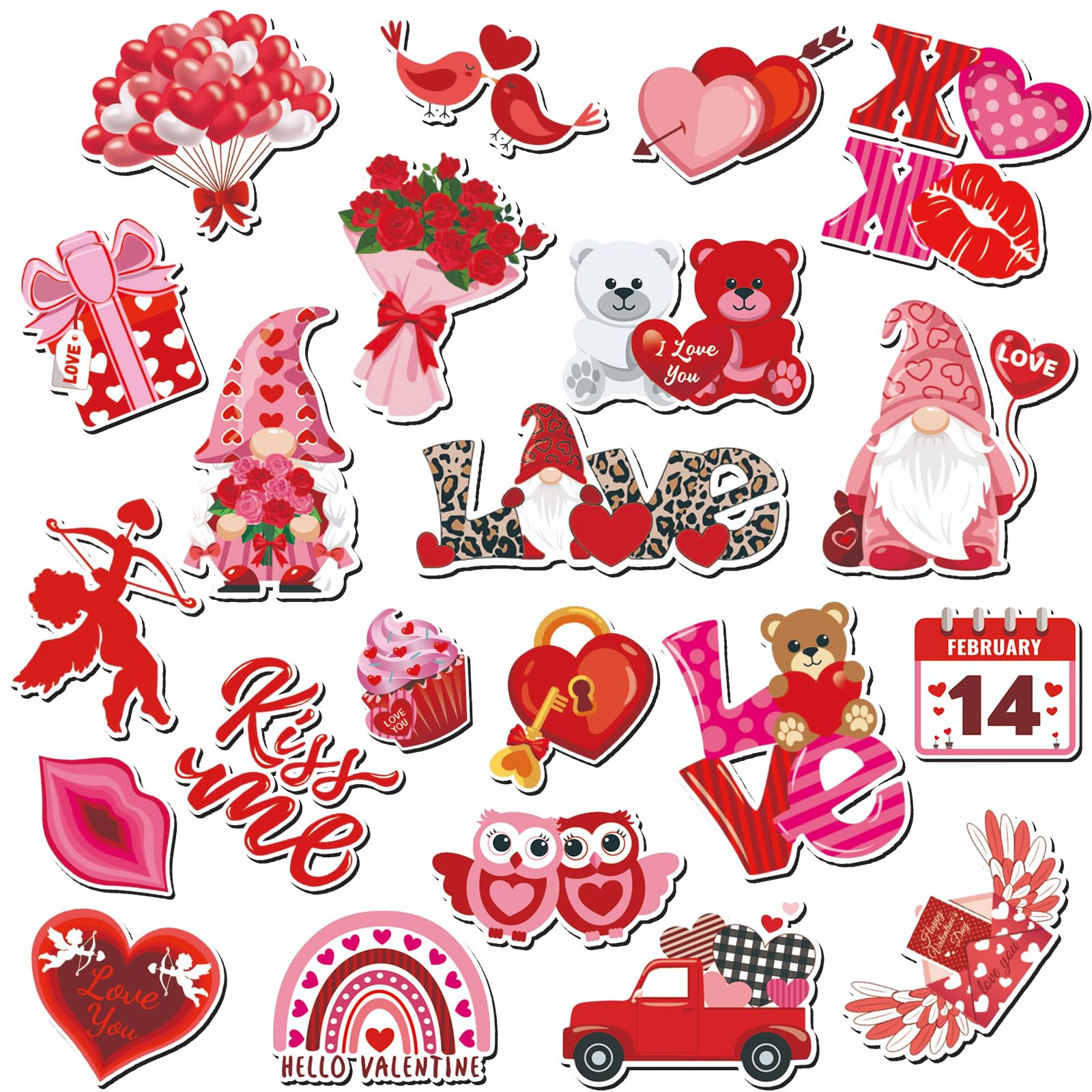 JULMELON 22-Piece Magnetic Decor Stickers Set - Classic Style Car Magnets for Wedding, Party, Cruise, Refrigerator & Door Decoration | Perfect for Home, Office & Event Decorations