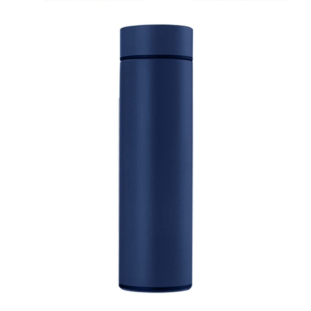 GANFANREN Smart Mug with Temperature Display - Stainless Steel Vacuum Insulated Thermo Cup, LCD Touch Screen, Waterproof, Ideal Gift for Office, Travel & Home Use (Blue)