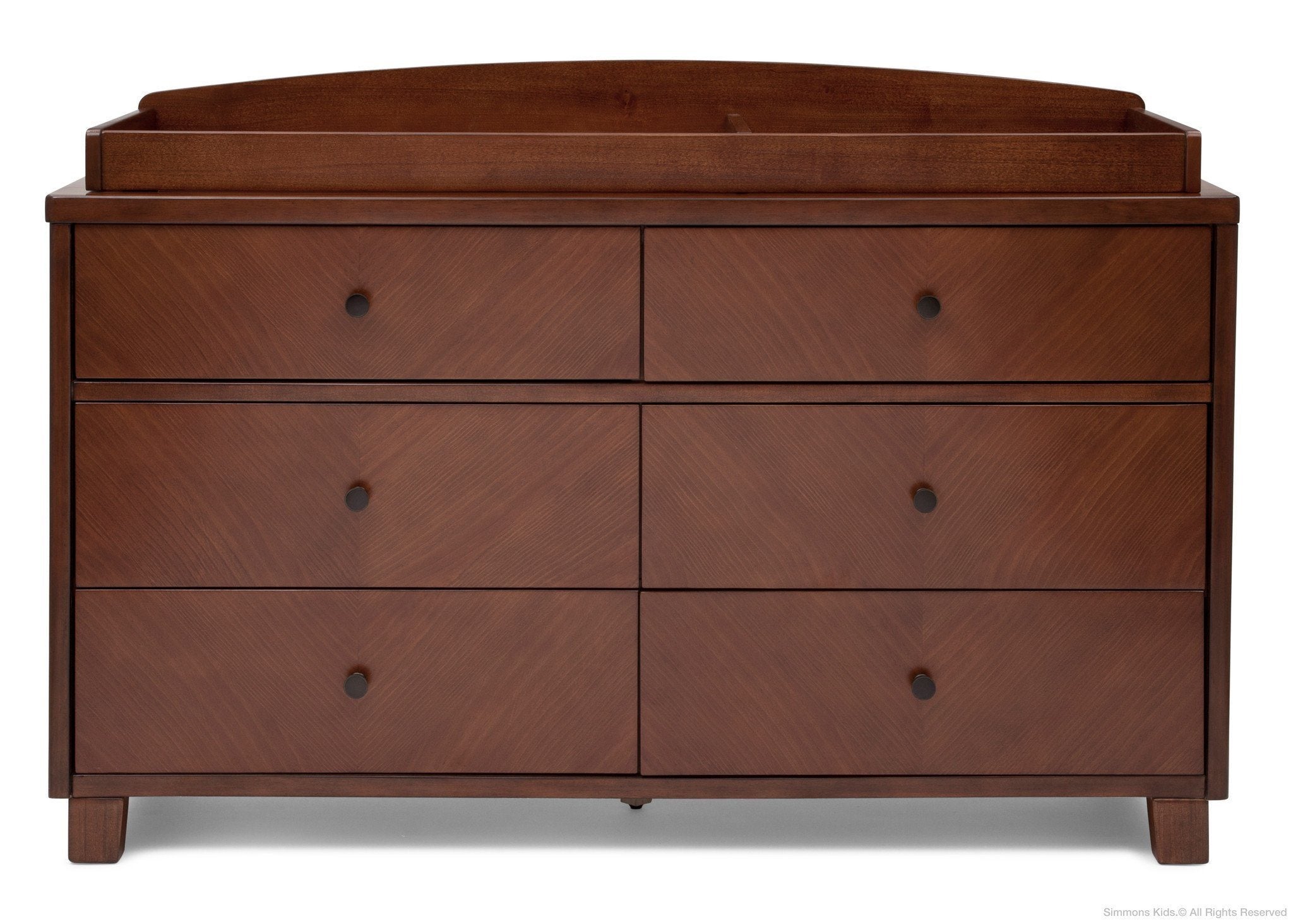 Chevron 6 Drawer Dresser - Modern Wooden Chest of Drawers for Bedroom Storage & Organization | Perfect for Home, Dorm, or Office Use