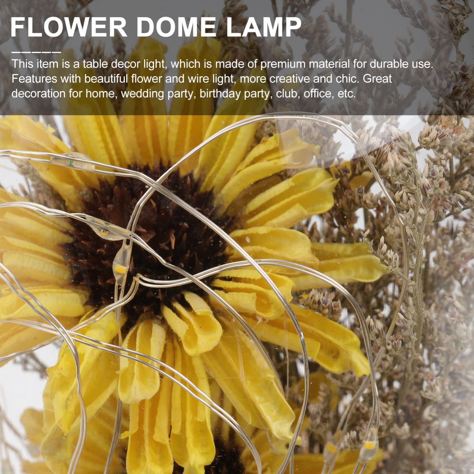 Sunflower LED Lamp - Mini Dome Light for Home Decor & Night Light