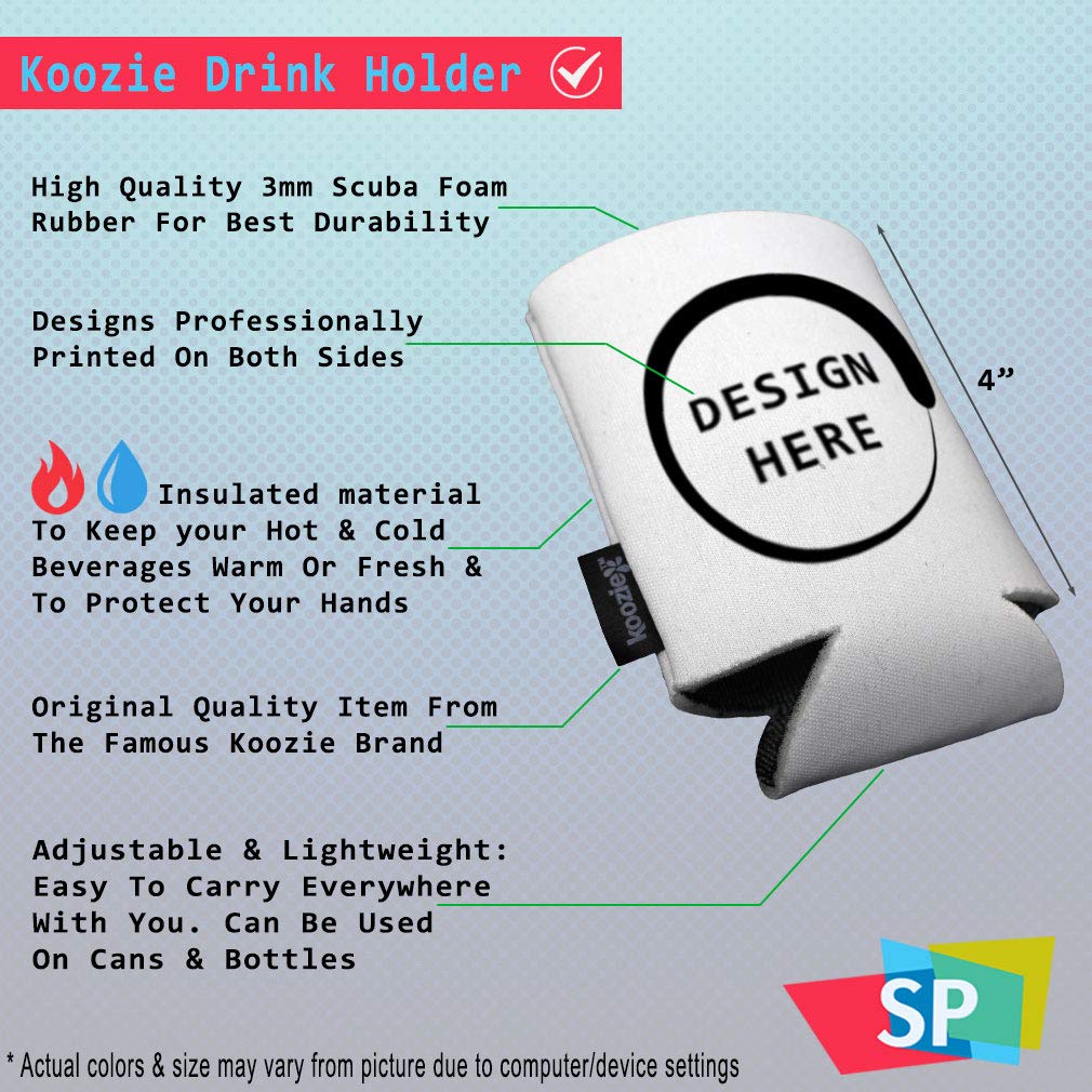 Funny Scuba Foam Beer Can Cooler Sleeves - Insulated Drink Covers for Parties, Camping & BBQs - Bye Tension Hello Pension Novelty Gift for Beer Lovers