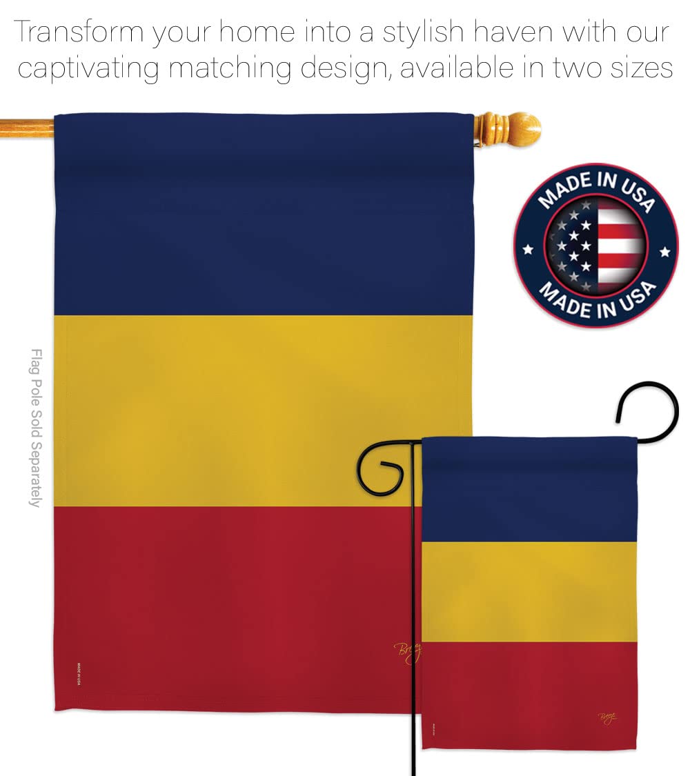 Chad Nationality House Flag Set 28x40