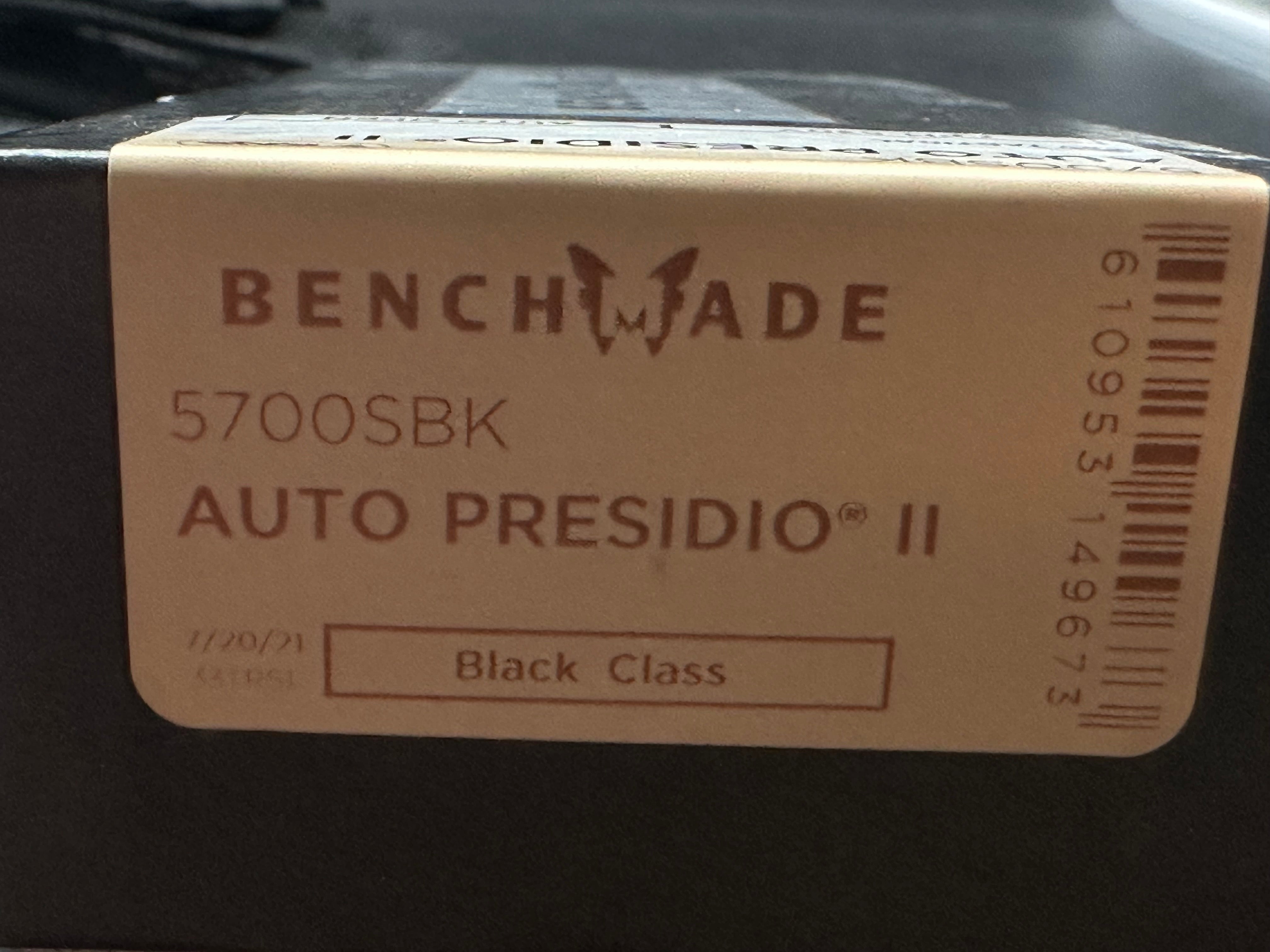 Benchmade 5700SBK Auto Presidio II Automatic Knife - 3.7