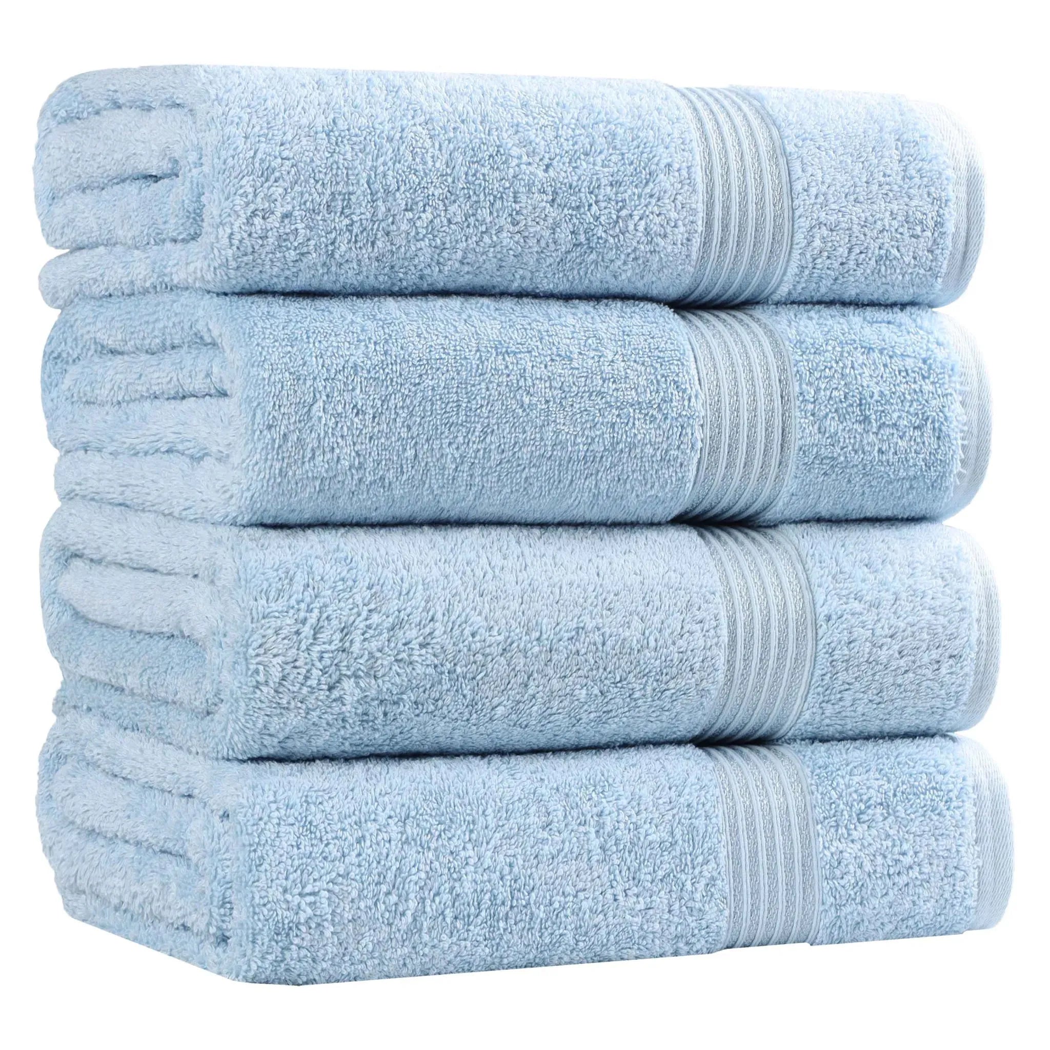 Premium Egyptian Cotton Bath Towels Set of 4 - Ultra Soft & Highly Absorbent Luxury Towels for Spa, Hotel & Home Use