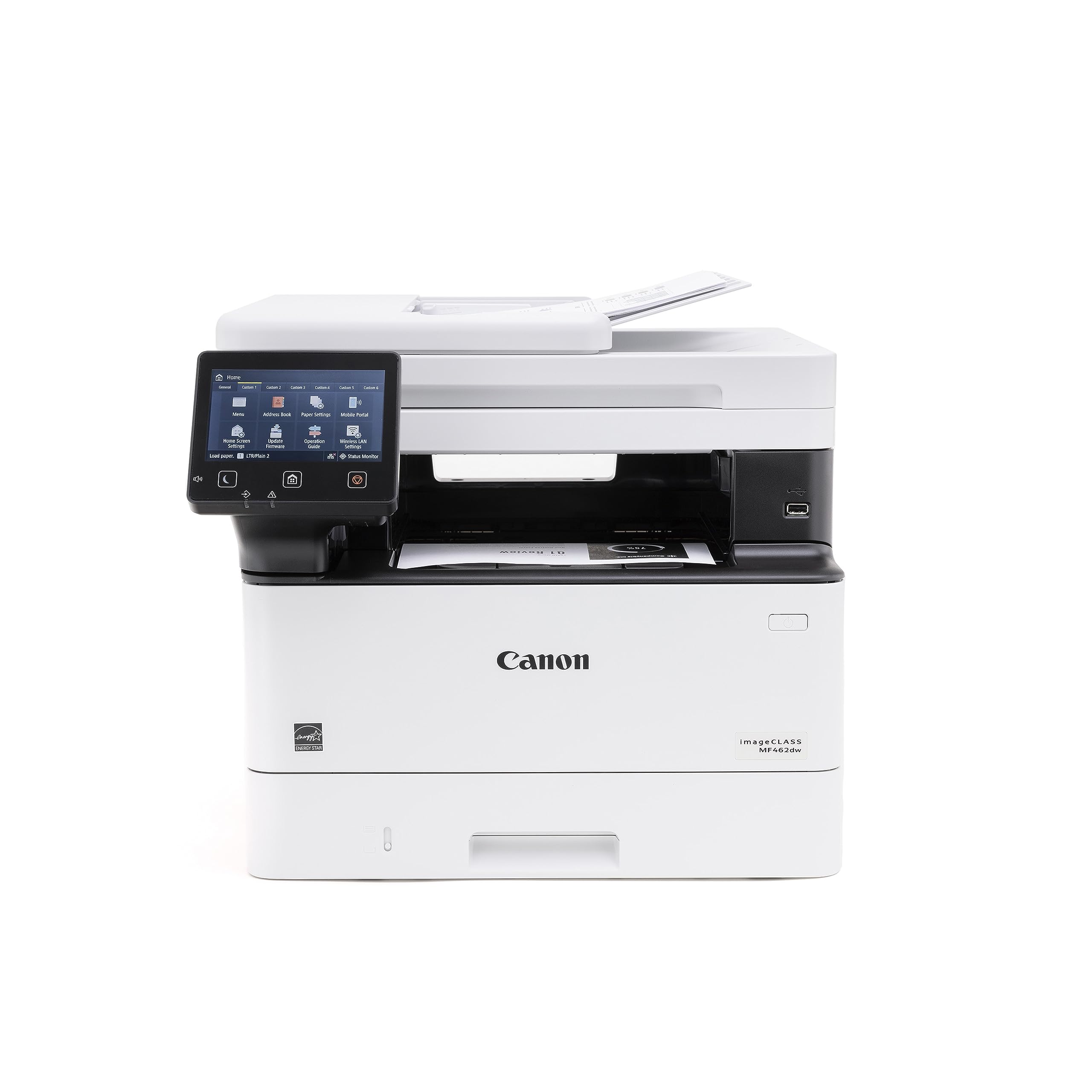 Canon imageCLASS MF462dw Wireless Monochrome Laser Printer - All-in-One with Scanner, Copier & Fax | 37 PPM, Auto Document Feeder, Mobile Printing | Ideal for Home Office & Small Business | White (3-Year Warranty)