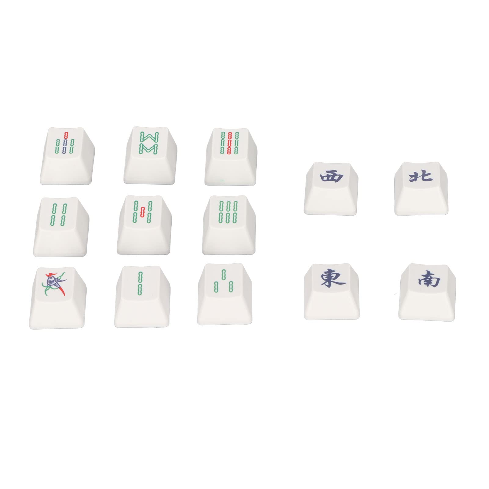 Zunate 13-Key Mahjong PBT Keycaps for Cherry MX - Gaming & Office Use