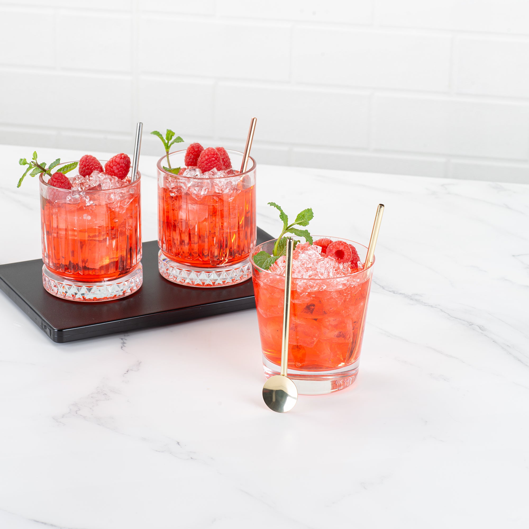 Gold Plated Stainless Steel Julep Spoon Straws - Set of 2 | Elegant Bar Accessories for Cocktails, Mint Juleps & Iced Drinks | Perfect for Home Bars, Parties & Southern Entertaining