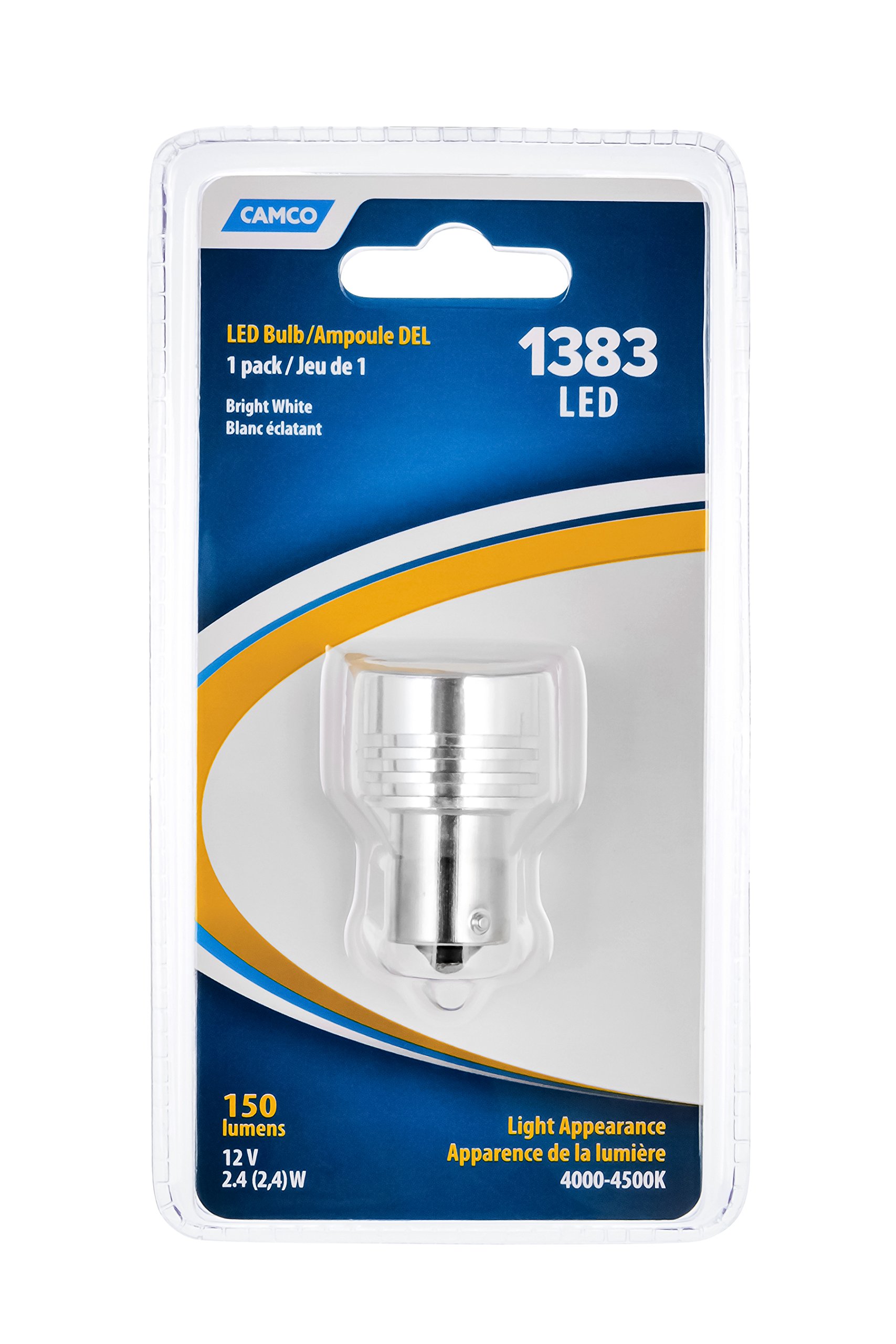 Camco RV LED Replacement Bulb - Bright White Light, 3 LEDs per Bulb, 12V (54617) - Perfect for Camper, Motorhome & Travel Trailer Interior Lighting