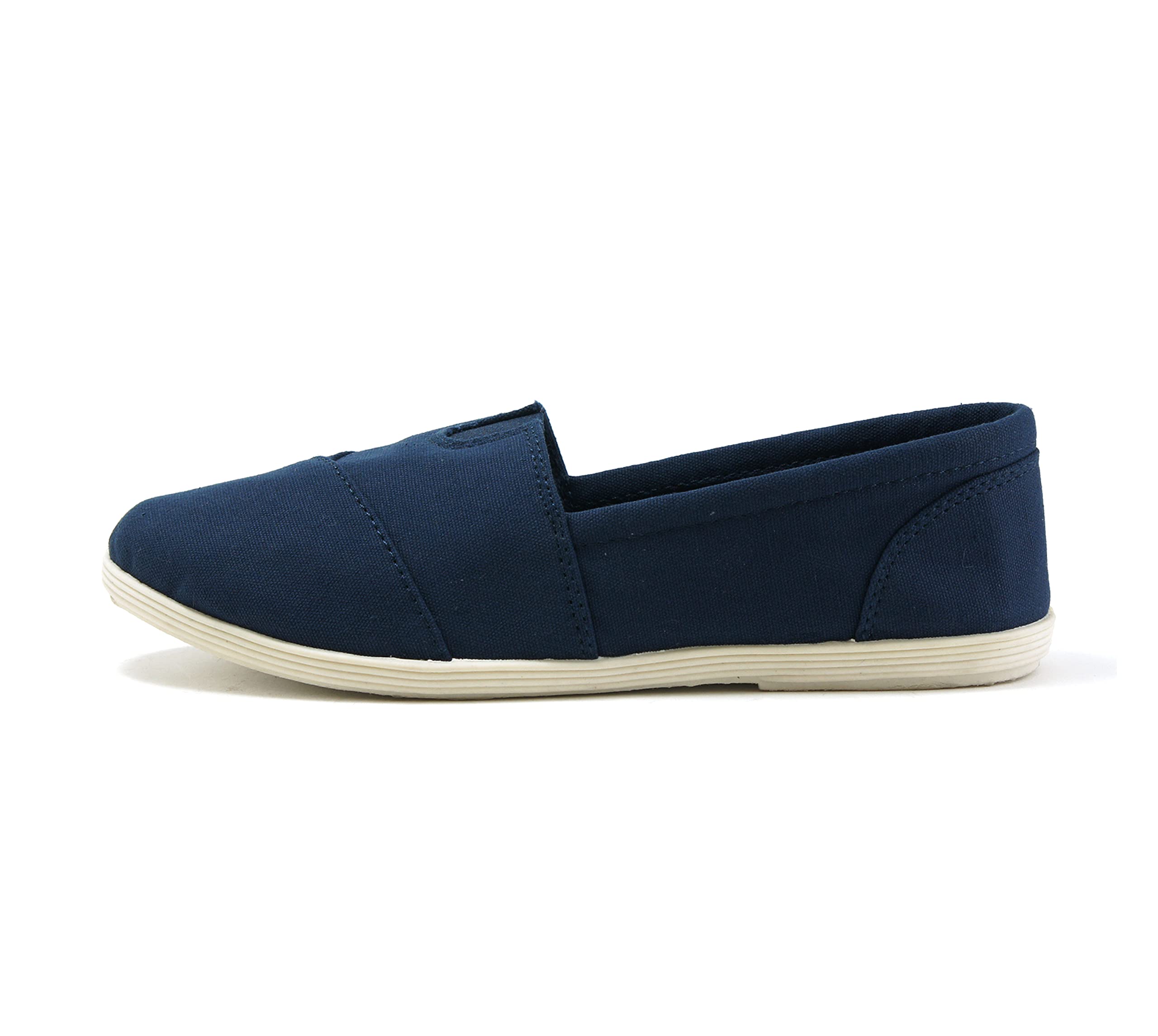 OBJI-S Women's Slip-On Loafers - Breathable Linen Canvas Shoes with Memory Foam & Gel Cushioning for Comfort - Perfect for Casual Wear, Office & Travel
