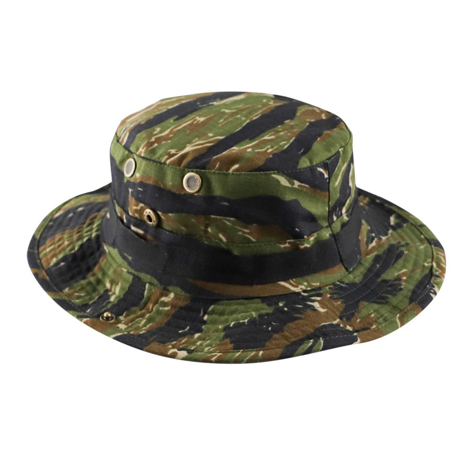Unisex Summer Camouflage Bucket Hat - Adjustable Rope Fisherman Hat for Men & Women | Perfect for Beach, Fishing, Hiking & Outdoor Activities