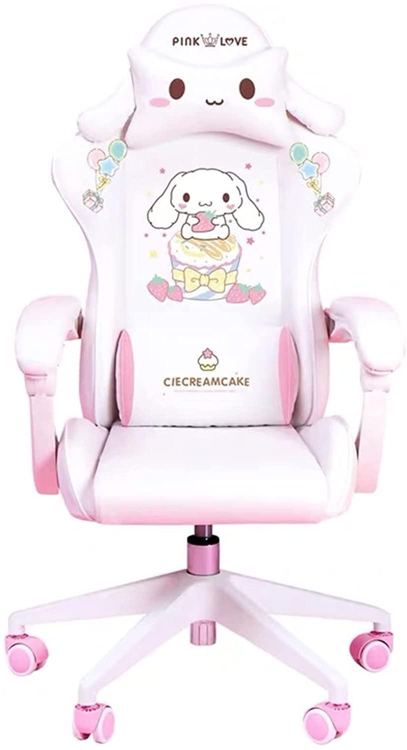 Cinnamoroll Gaming Chair for Girls - Ergonomic Computer Office Chair with Adjustable Height, Swivel & Lifting Function - Perfect for Gaming, Working & Home Use