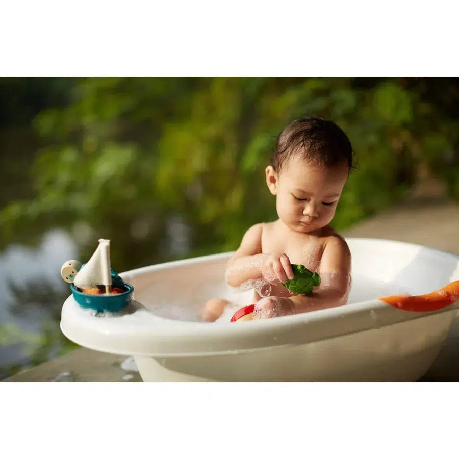 PlanToys Sea Life Bath Set - Eco-Friendly Wooden Ocean Animal Toys for Toddlers | Perfect for Bath Time, Sensory Play & Early Learning