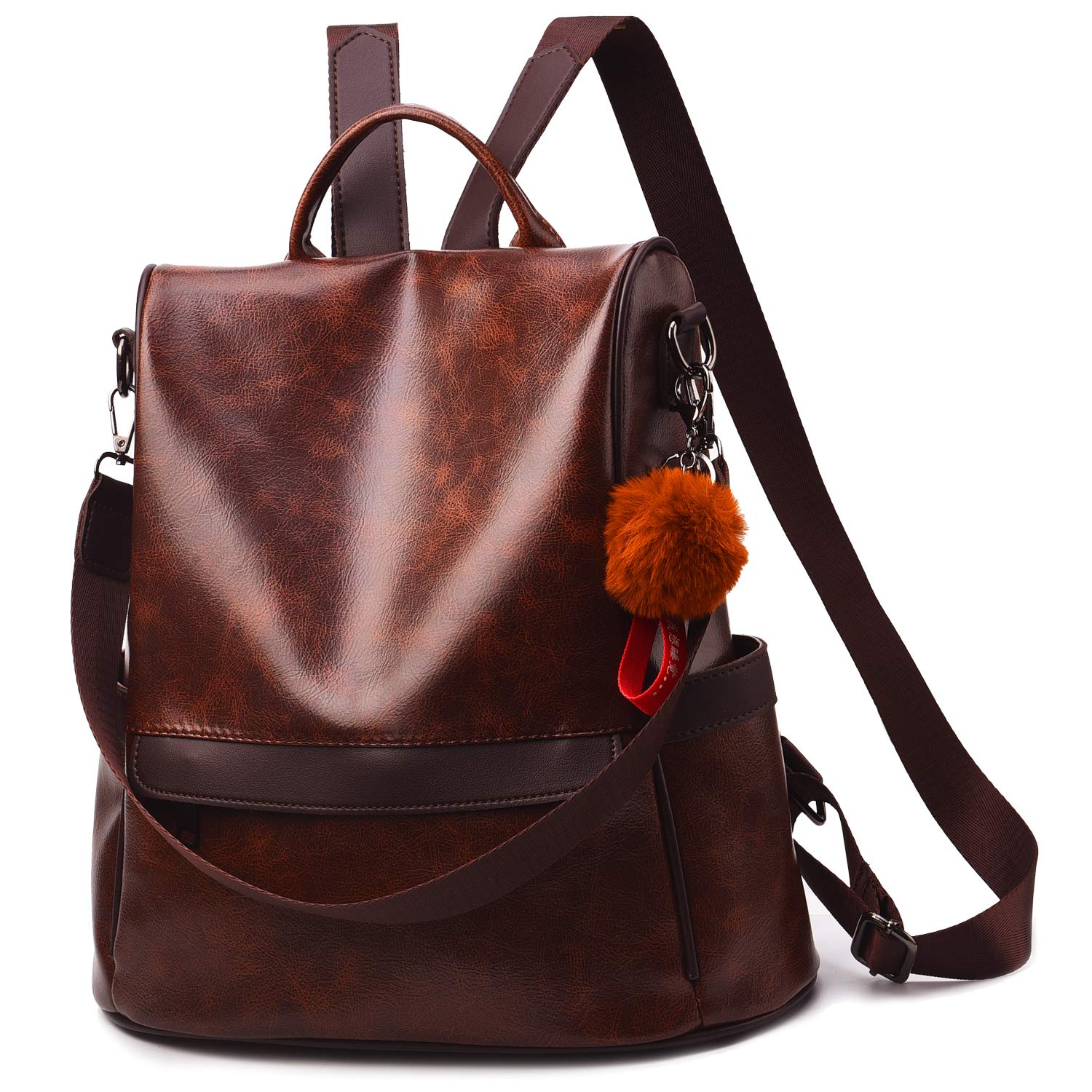 Stylish Anti-Theft Leather Backpack Purse for Women - Large Capacity Convertible Shoulder Bag & Bookbag - Perfect for Travel, Work, School & Daily Commute