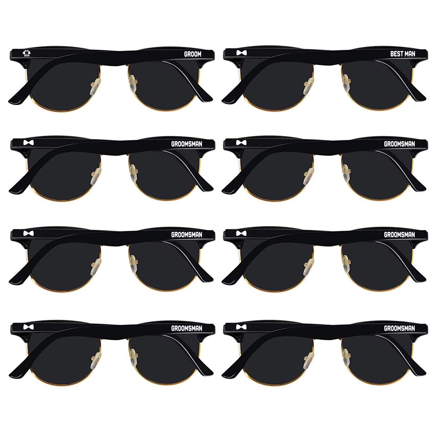 Best Bachelor Party Supplies - Stylish Groomsmen Sunglasses for Groom, Best Man & Wedding Party | Perfect for Vegas Nights, Beach Weddings & Groomsmen Gifts