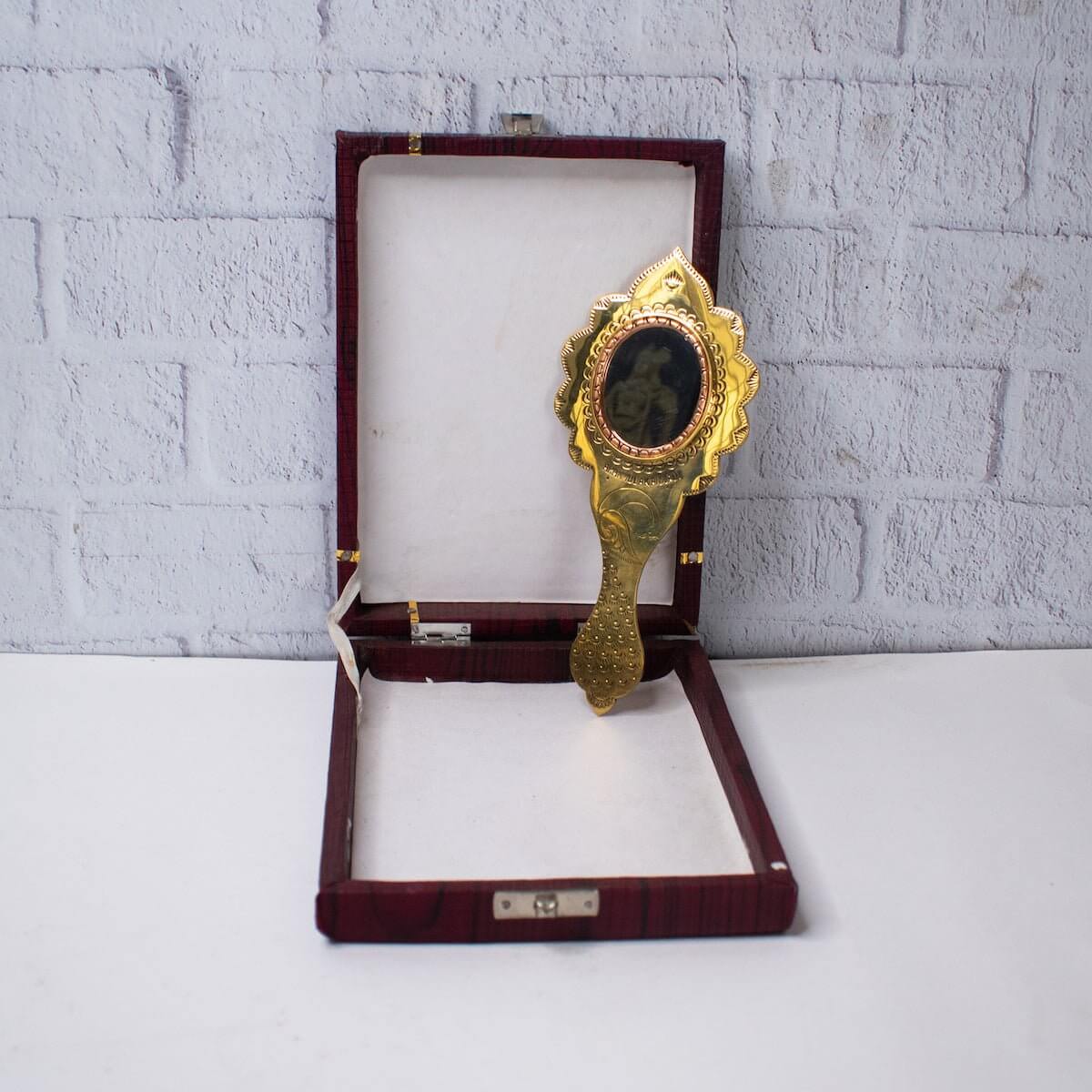 Handmade Aranmula Kannadi Mirror - Traditional Indian Flower Edge Wall Hanging Decor for Home, Temple & Wedding Decorations | Perfect for Living Room, Bedroom & Pooja Room Decor