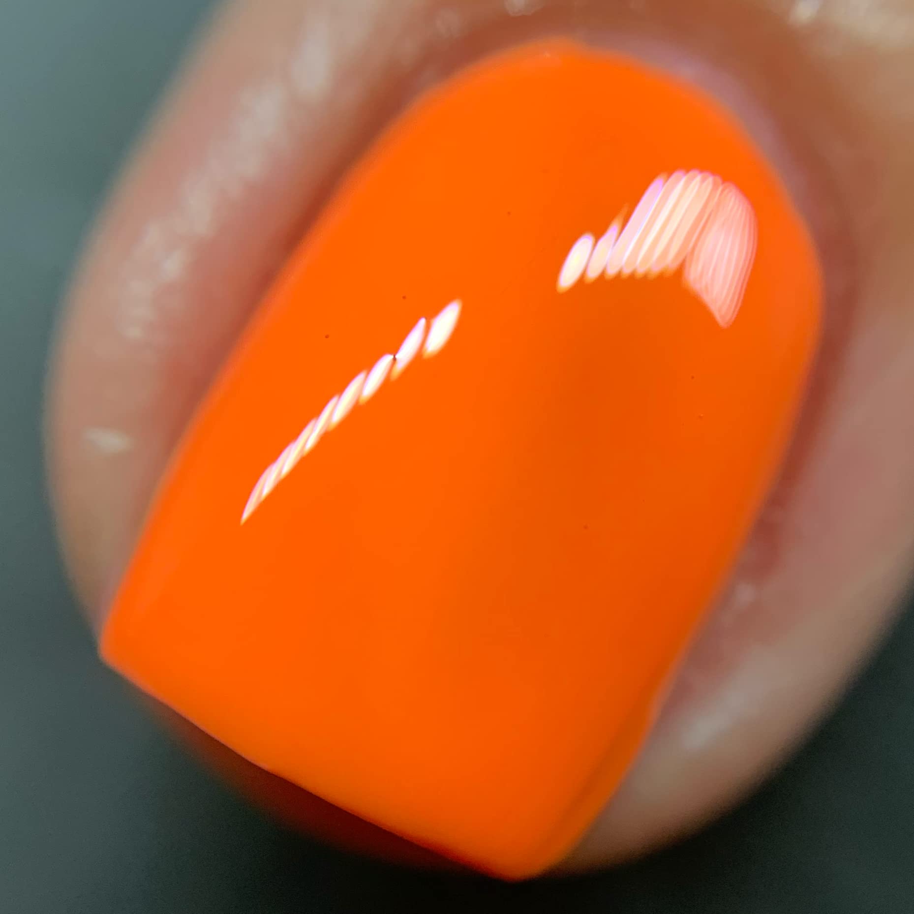 Pastel Neon Orange Nail Polish - Long Lasting & Non-Toxic Gel Nail Lacquer for Manicures & Pedicures - Perfect for Summer, Parties & Nail Art Designs