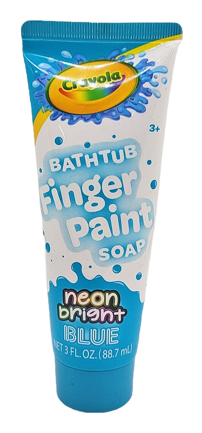 Crayola Neon Bright Bathtub Finger Paint Soap - Non-Toxic Washable Kids Bath Paint Set of 5 - Fun Sensory Play for Toddlers & Preschoolers
