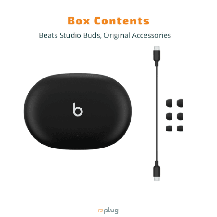 Beats Studio Buds True Wireless Noise Cancelling Earbuds - Black | Premium Bluetooth Headphones for Gym, Work & Travel | Active Noise Cancelling for Calls & Music