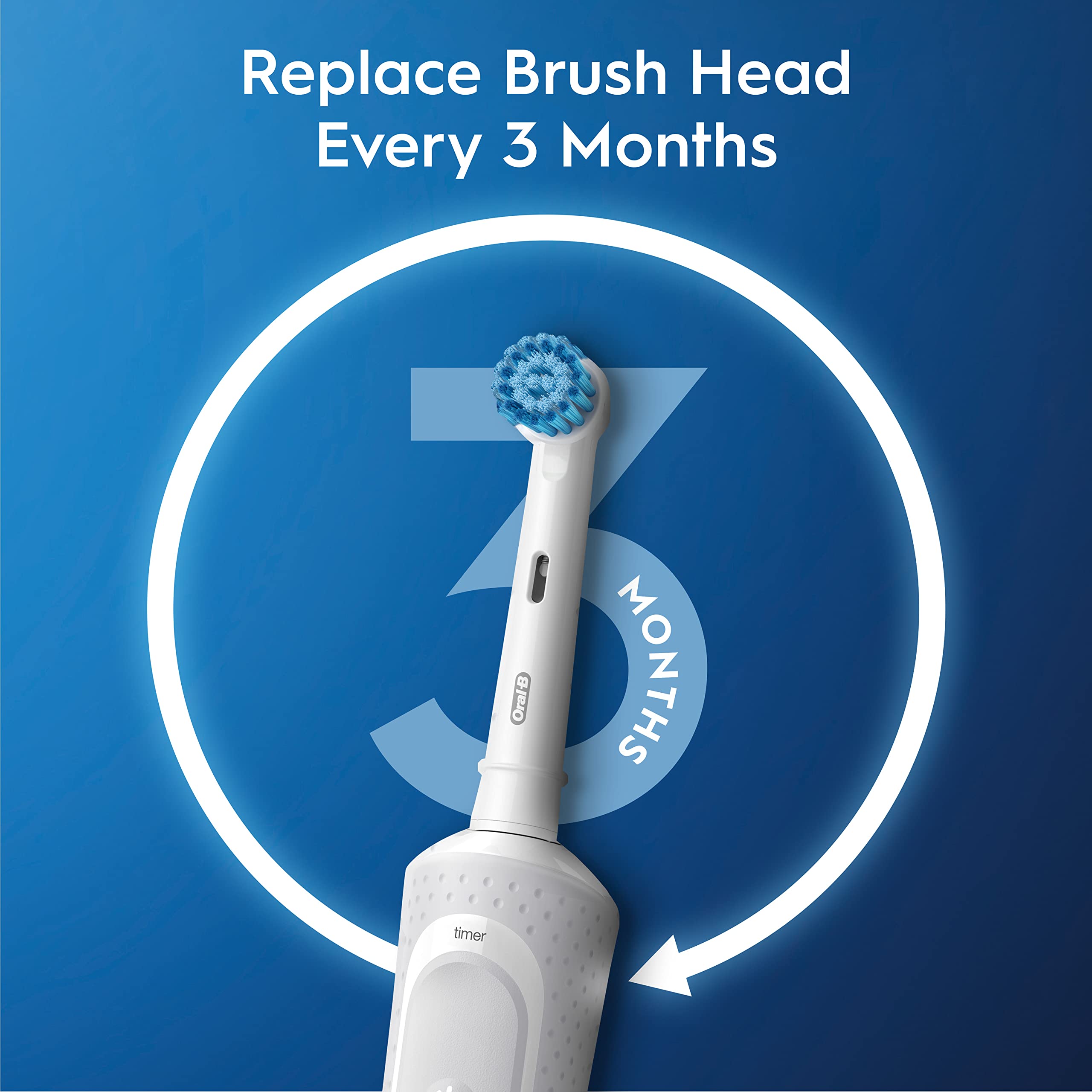 Oral-B Pro 300 Sensitive Clean Rechargeable Electric Toothbrush with 1 Brush Head - Gentle Whitening for Sensitive Teeth - Perfect for Travel & Daily Oral Care (White)