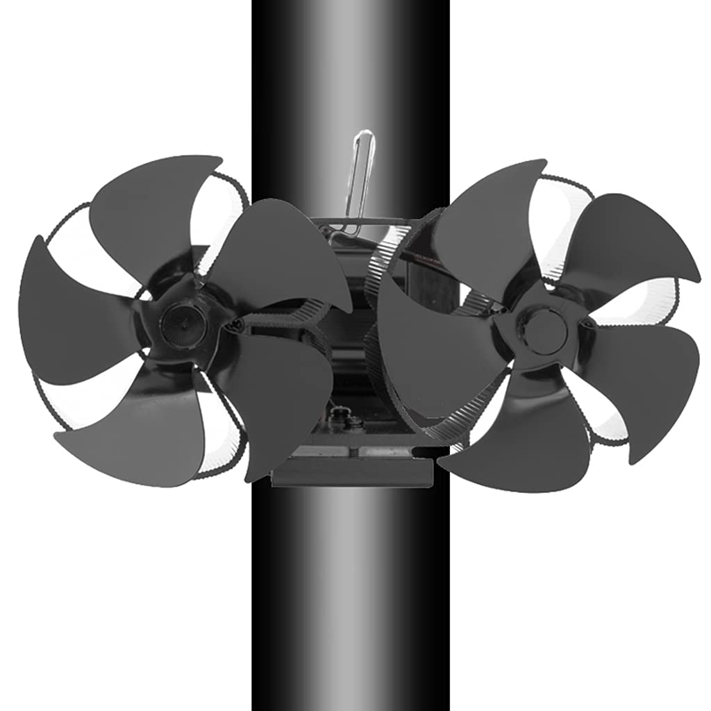 AJOIDR 10-Blade Heat Powered Fireplace Fan - Ultra Quiet Stove Fan for Efficient Heat Distribution in Wood Burning Stoves - Perfect for Living Rooms, Cabins & Winter Heating