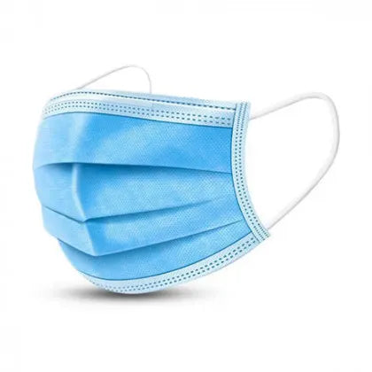 3-Ply Disposable Face Masks, Box of 50 - Breathable & Comfortable for Daily Protection, Work, Travel & Public Safety