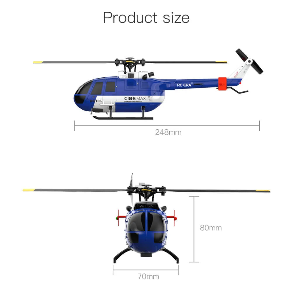 **Upgraded RC ERA C186MAX RTF Helicopter with Remote Controller - Perfect for Indoor & Outdoor Flying, Beginner-Friendly RC Toy for Kids & Adults**