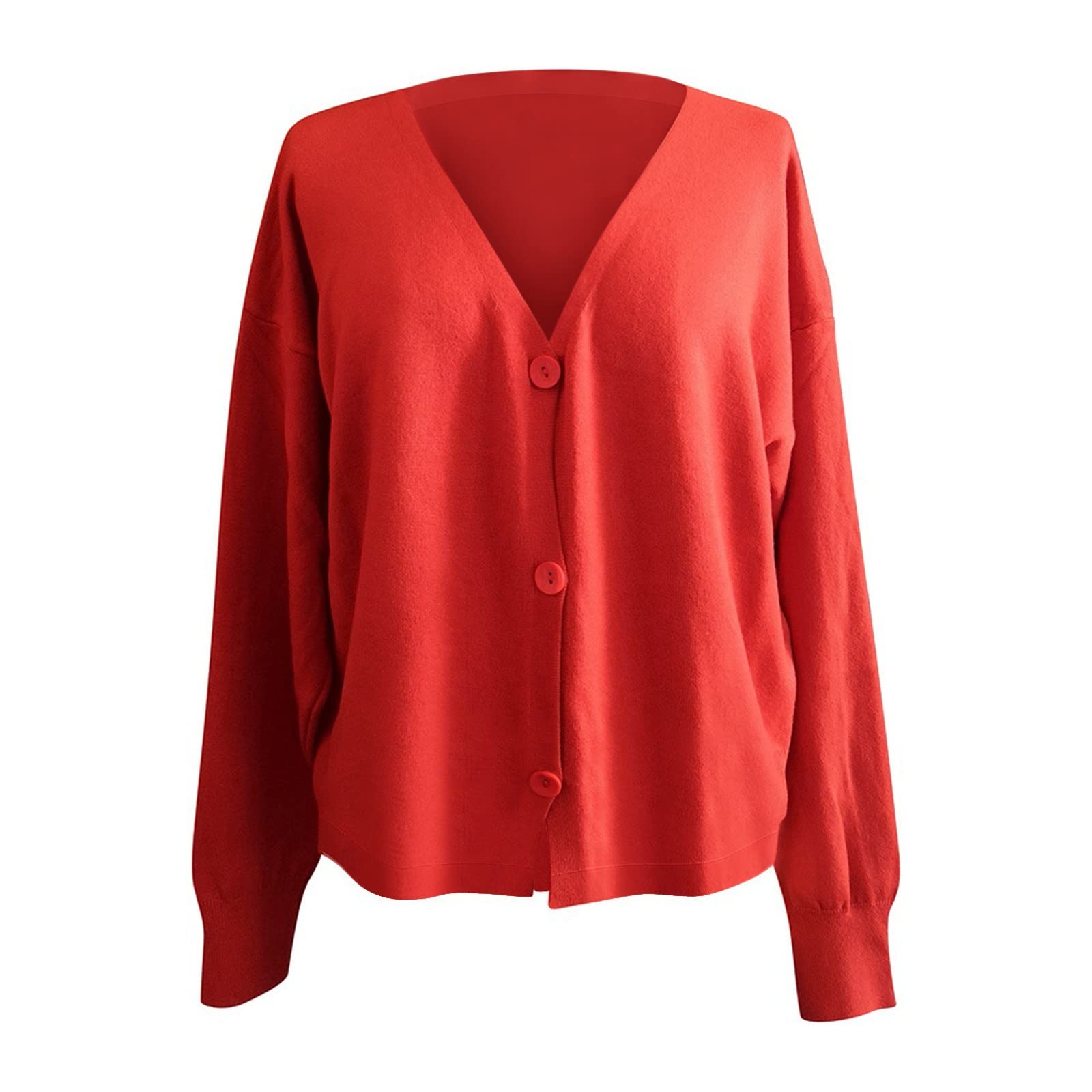 Stylish Open Front Cardigan Sweater for Women - Solid Color Single-Breasted Knitwear | Plus Size Comfortable Cardigan for Casual Wear, Office & Layering