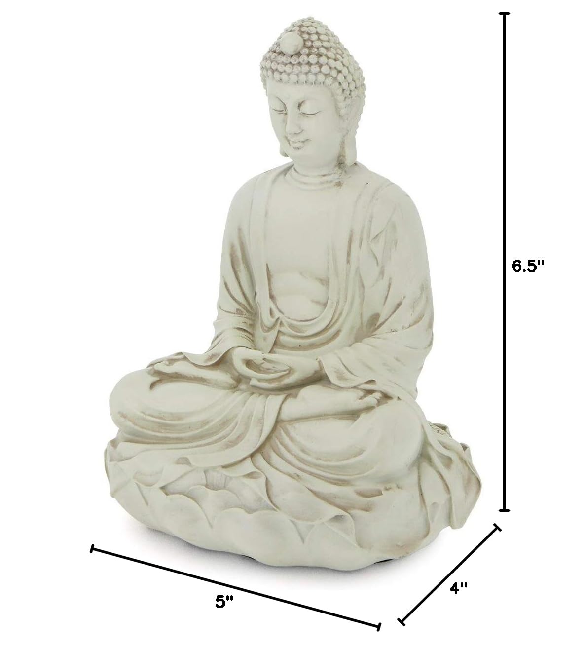 Serene Buddha Meditation Statue - 6.5 Inch Handcrafted Home Decor for Yoga, Zen Garden & Spiritual Relaxation | Perfect for Meditation Spaces & Mindful Living