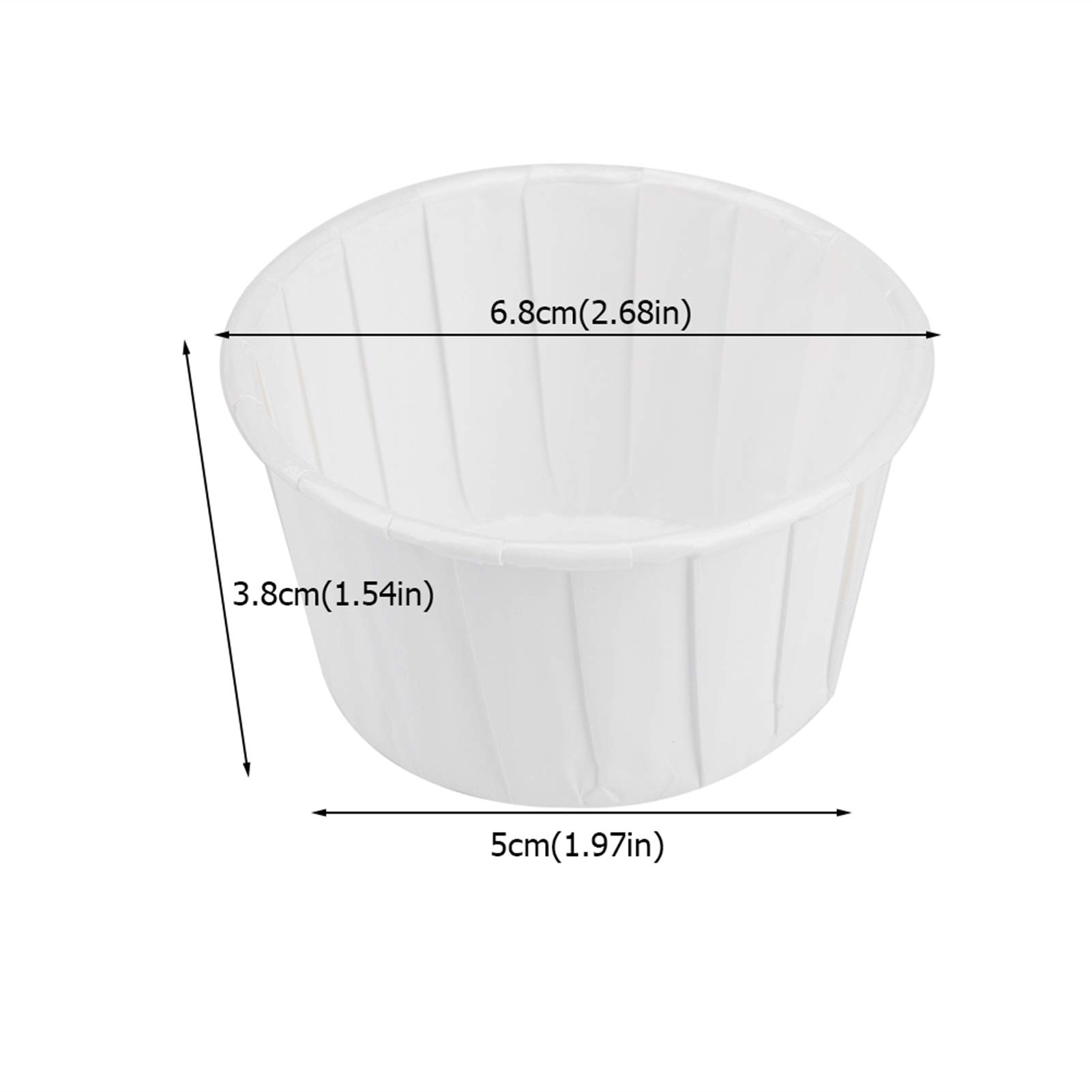 Hyuduo 100PCS Round White Paper Baking Cups for Muffins & Cupcakes - Mini Baking Liners for Home Baking, Parties, Weddings & Festivals - Perfect for Snacks, Desserts & Holiday Treats