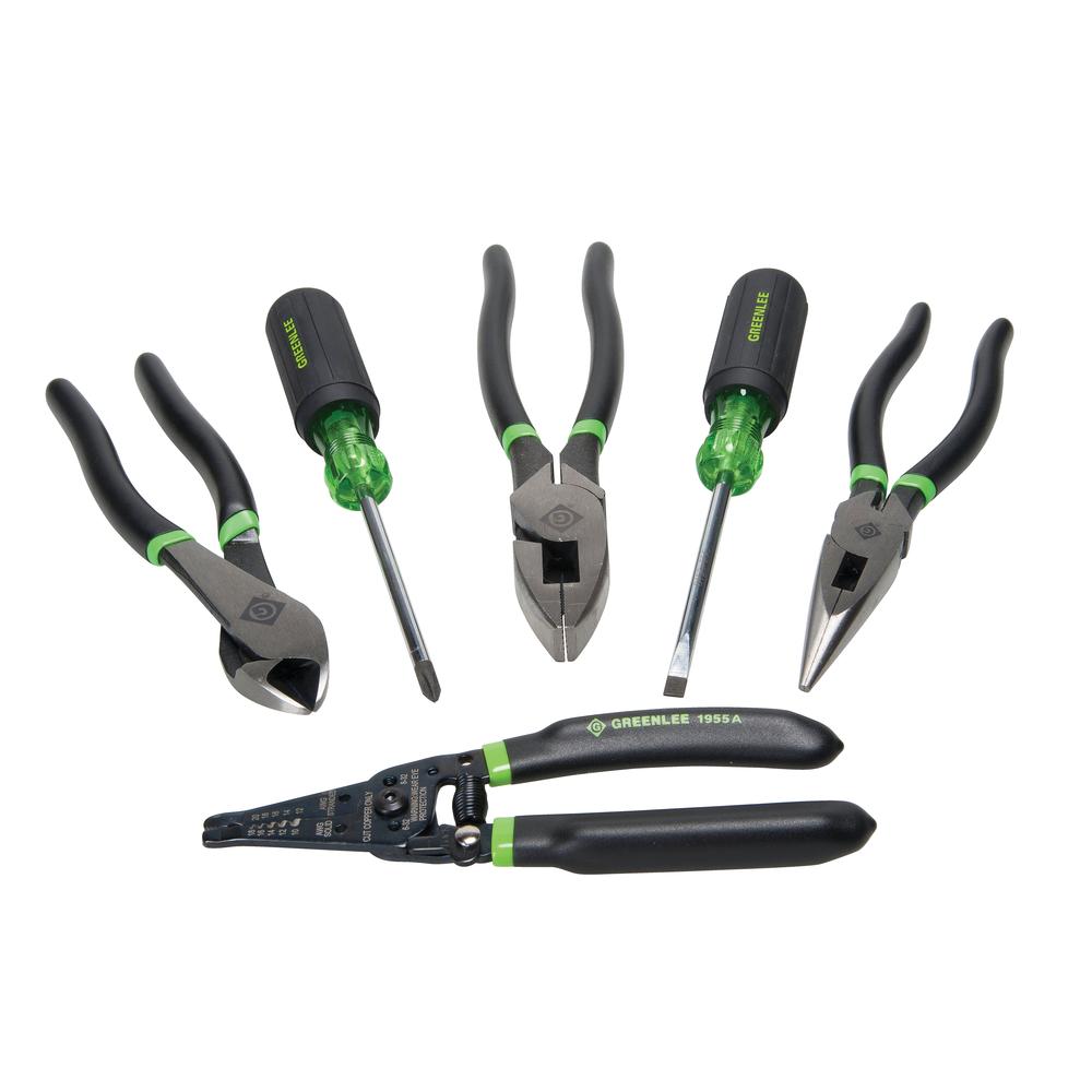 Greenlee 0159 36-Piece Professional Electrician Hand Tool Kit - Screwdrivers, Pliers & Wire Strippers for Electrical Work & DIY Home Repairs