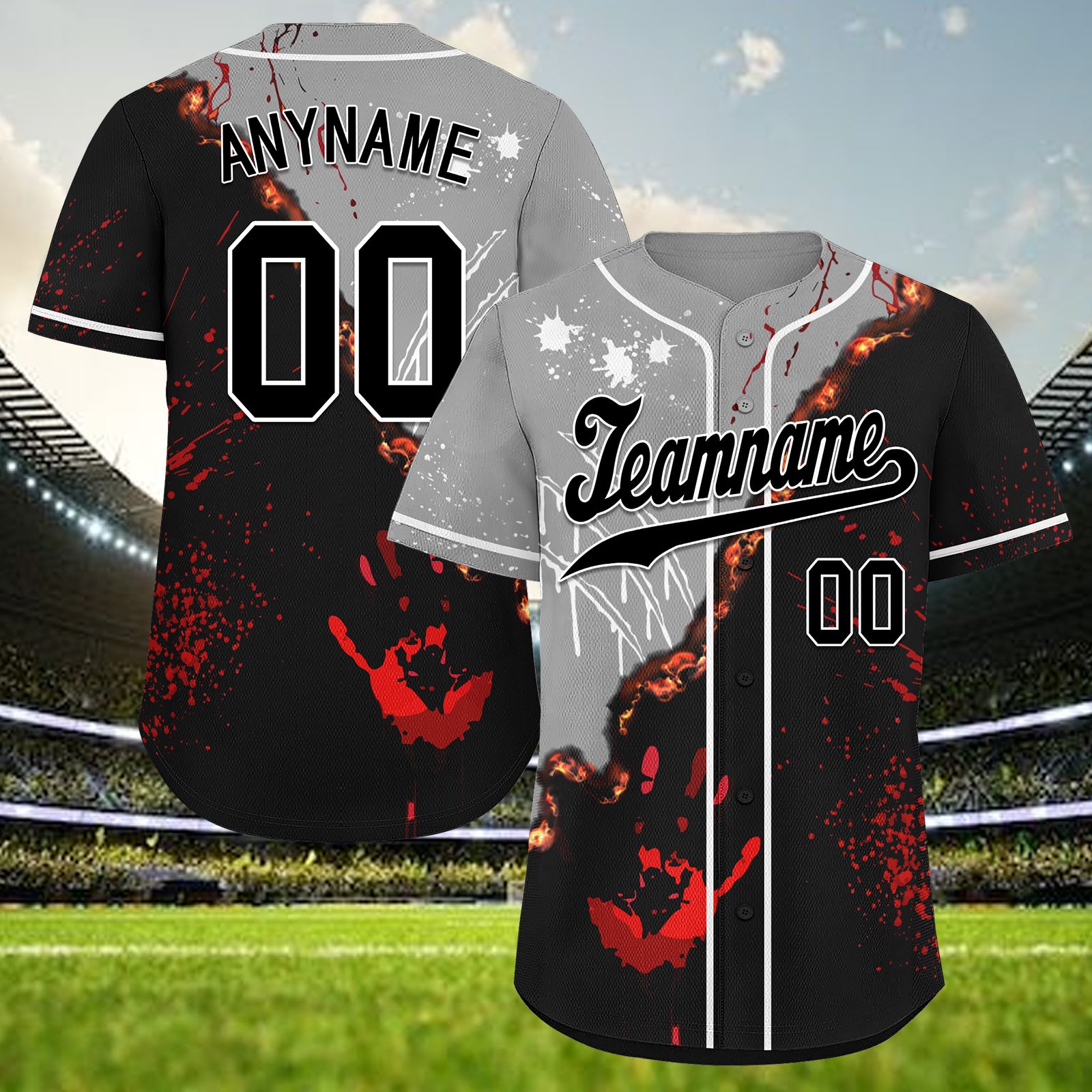 Custom Gothic Personalized Authentic Baseball Jersey BSBJ01 E06007 - Vintage Style Sports Apparel for Baseball Games, Cosplay & Gothic Fashion