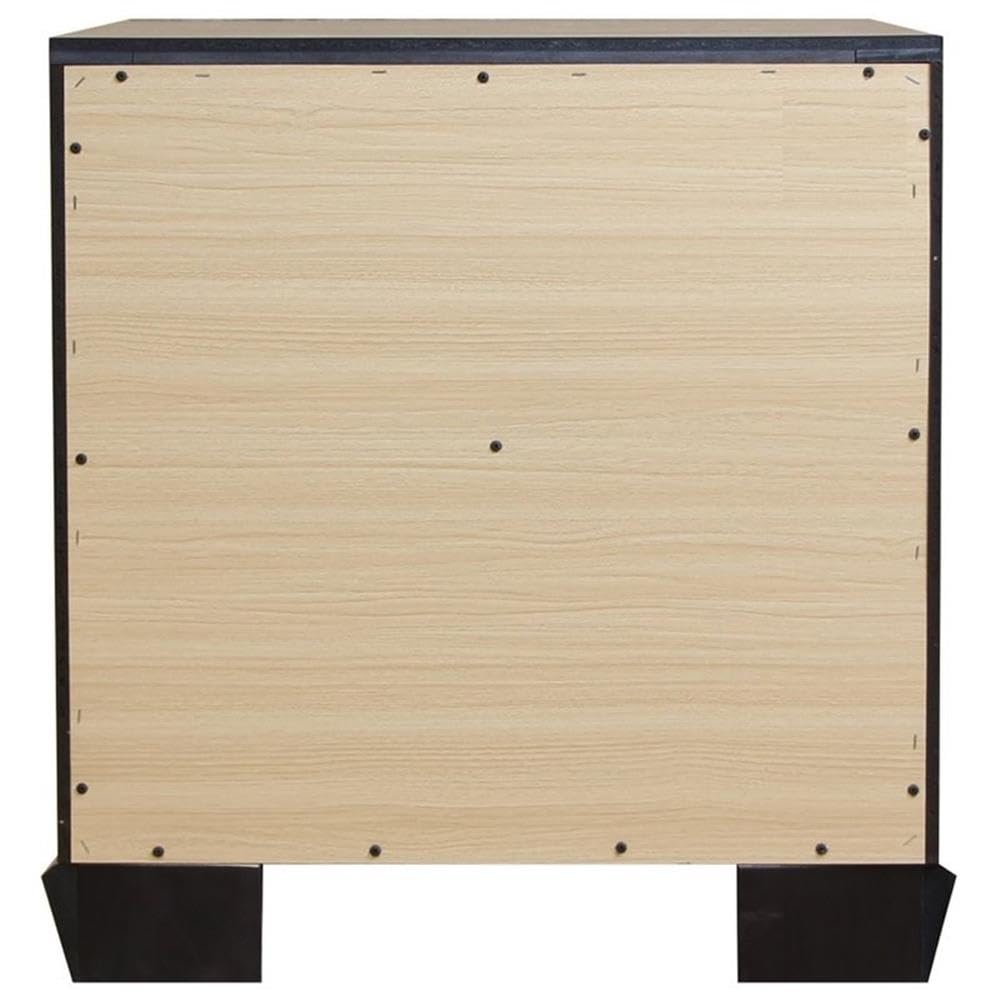 BOWERY HILL Modern Square 2-Drawer Nightstand in Weathered Gray Finish - Stylish Bedside Table for Bedroom, Living Room or Office Storage