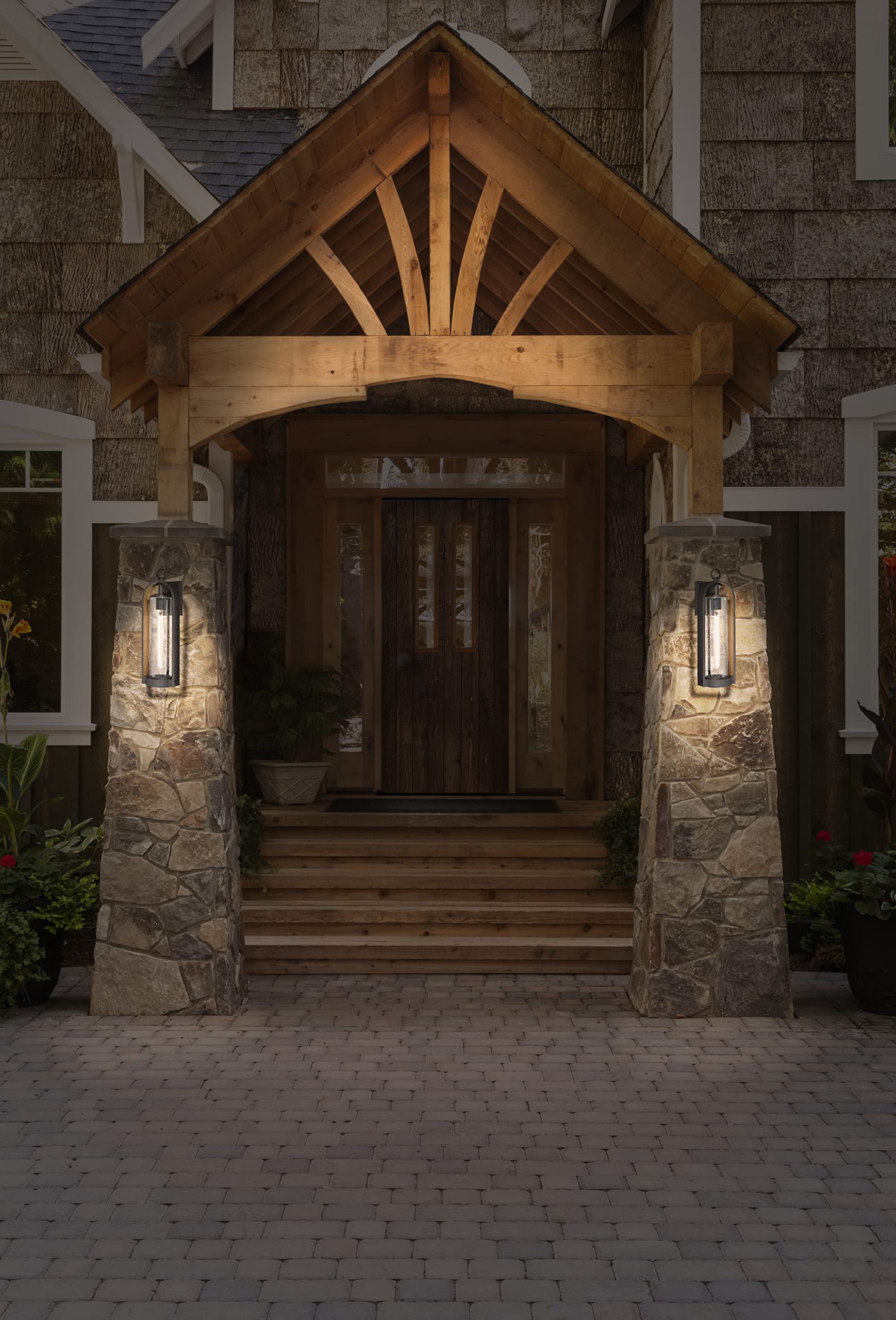 Minka Lavery 72453-143C Outdoor Wall Light - Oil Rubbed Bronze Exterior Wall Lantern with 60W Single Light Bulb | Weatherproof Outdoor Lighting for Porch, Patio, Garden & Entryway