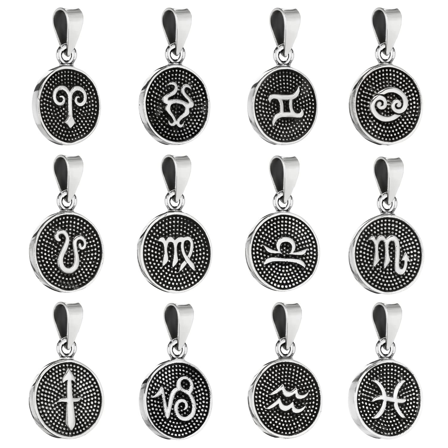 NKlaus 14.7mm Cancer Zodiac Pendant - 925 Sterling Silver Horoscope Necklace for Women | Perfect Gift for Birthday, Anniversary & Everyday Wear