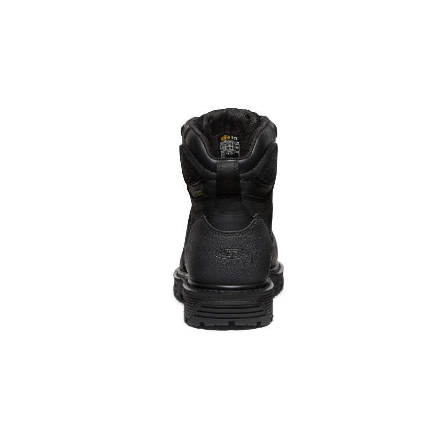 Men's Camden 6 Waterproof Work Boot with Carbon Toe - Black/Black | Durable Safety Footwear for Construction & Outdoor Work