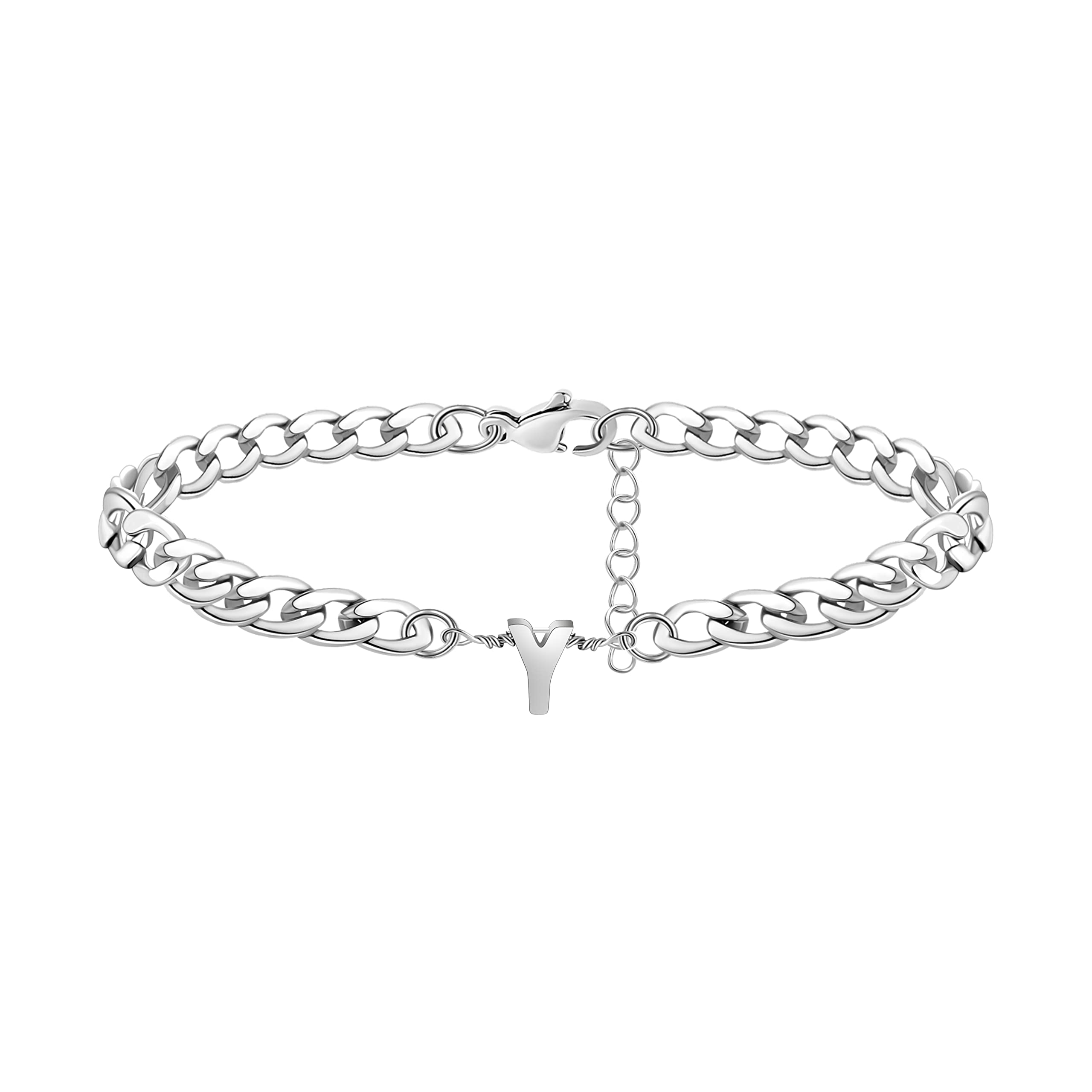 Personalized Silver Initial Anklet for Women & Teen Girls - A-Z Letter Figaro Chain Ankle Bracelet | Birthday Gift, Summer Jewelry, Beach Accessory | Perfect for Vacations, Weddings & Everyday Wear