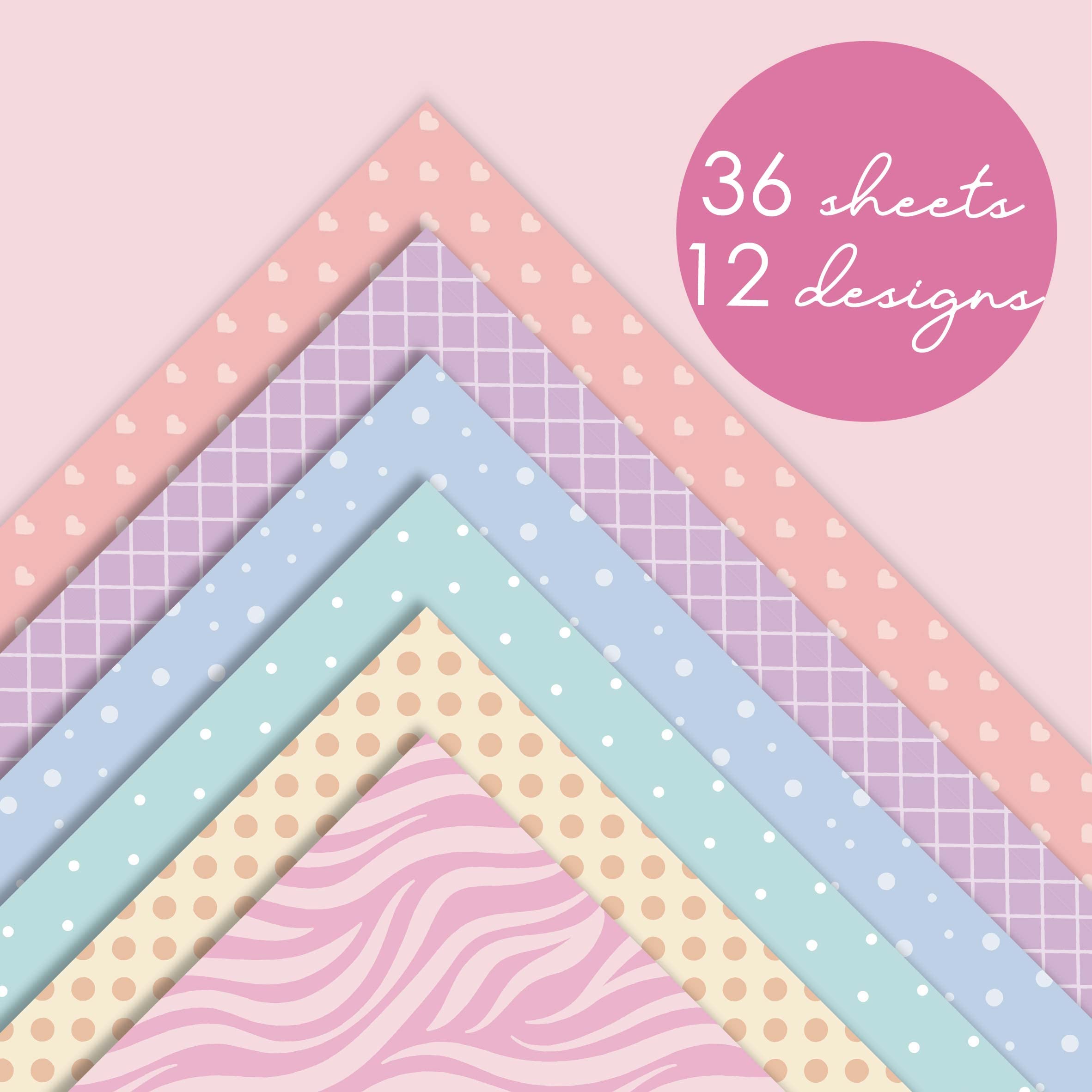 12x12 Inch Pastel Easter Scrapbooking Paper - 36 Sheets Premium Cardstock for Card Making, Journaling, Planner, Origami & Scrapbook Backgrounds - Perfect for DIY Crafts, Easter Decorations and Memory Keeping Projects