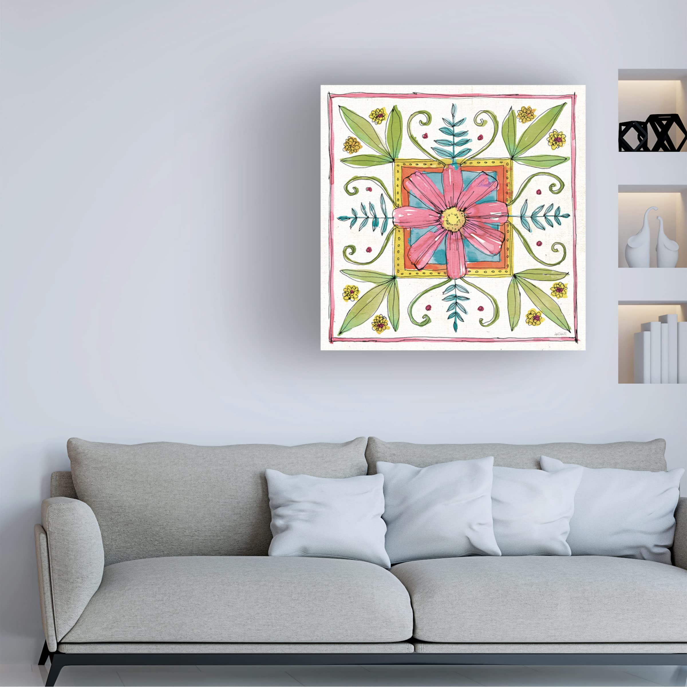 Anne Tavoletti 'Simply Petals XII' Floral Canvas Wall Art - Perfect for Living Room, Bedroom & Office Decor