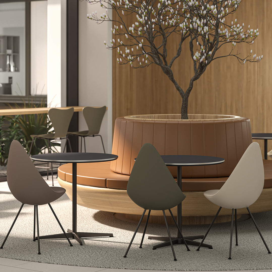 Drop Chair Plastic - Modern Lightweight Indoor/Outdoor Stackable Chair for Home, Office, and Patio Use