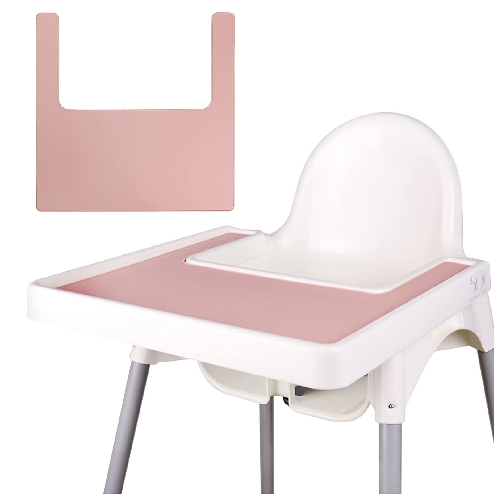 Non-Slip High Chair Placemat for IKEA Antilop - Durable, Washable & Hygienic Baby Feeding Mat - Perfect for Toddlers Mealtime, Snacks & Mess-Free Dining (Pink)
