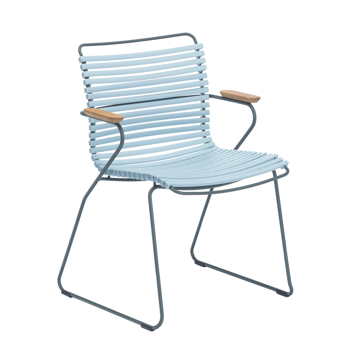 Click Outdoor Dining Chair with Armrest - Patio, Garden, Poolside & Backyard - Weather-Resistant & Comfortable for Outdoor Entertaining