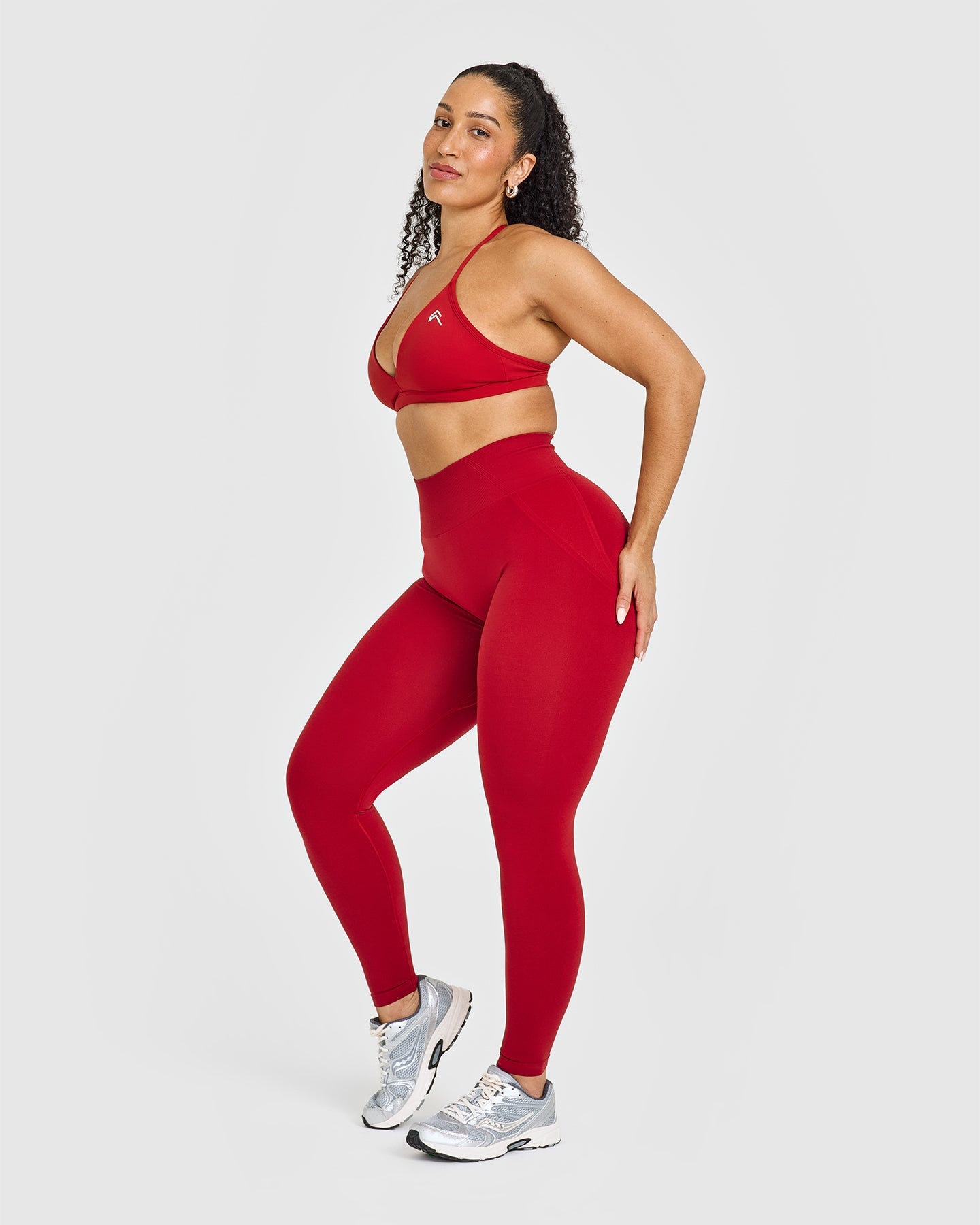 Ultra Micro V Neck Bralette for Women - Comfortable Seamless Wireless Bra in Toasted Red | Perfect for Yoga, Lounge & Everyday Wear