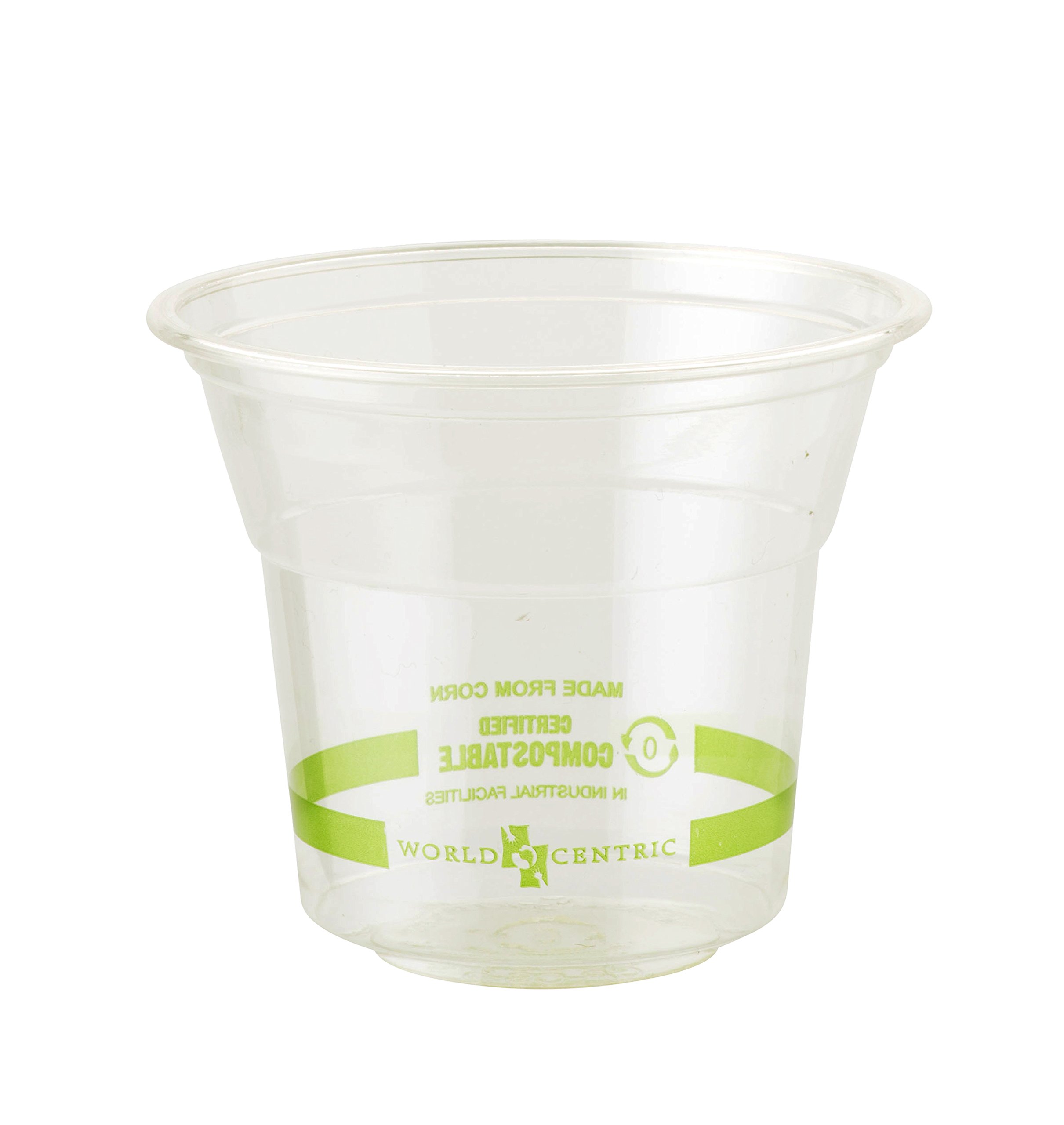World Centric CP-CS-10 100% Compostable Ingeo Cold Cups, 10 oz, Clear (Pack of 1000) - Eco-Friendly Disposable Drinkware for Parties, Events & Restaurants