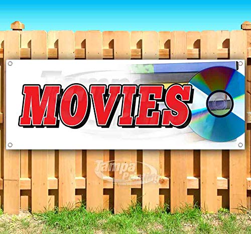 13 oz Heavy-Duty Vinyl Movie Banner with Metal Grommets - Single-Sided, Durable Non-Fabric Material for Theater Promotion, Events & Home Decor