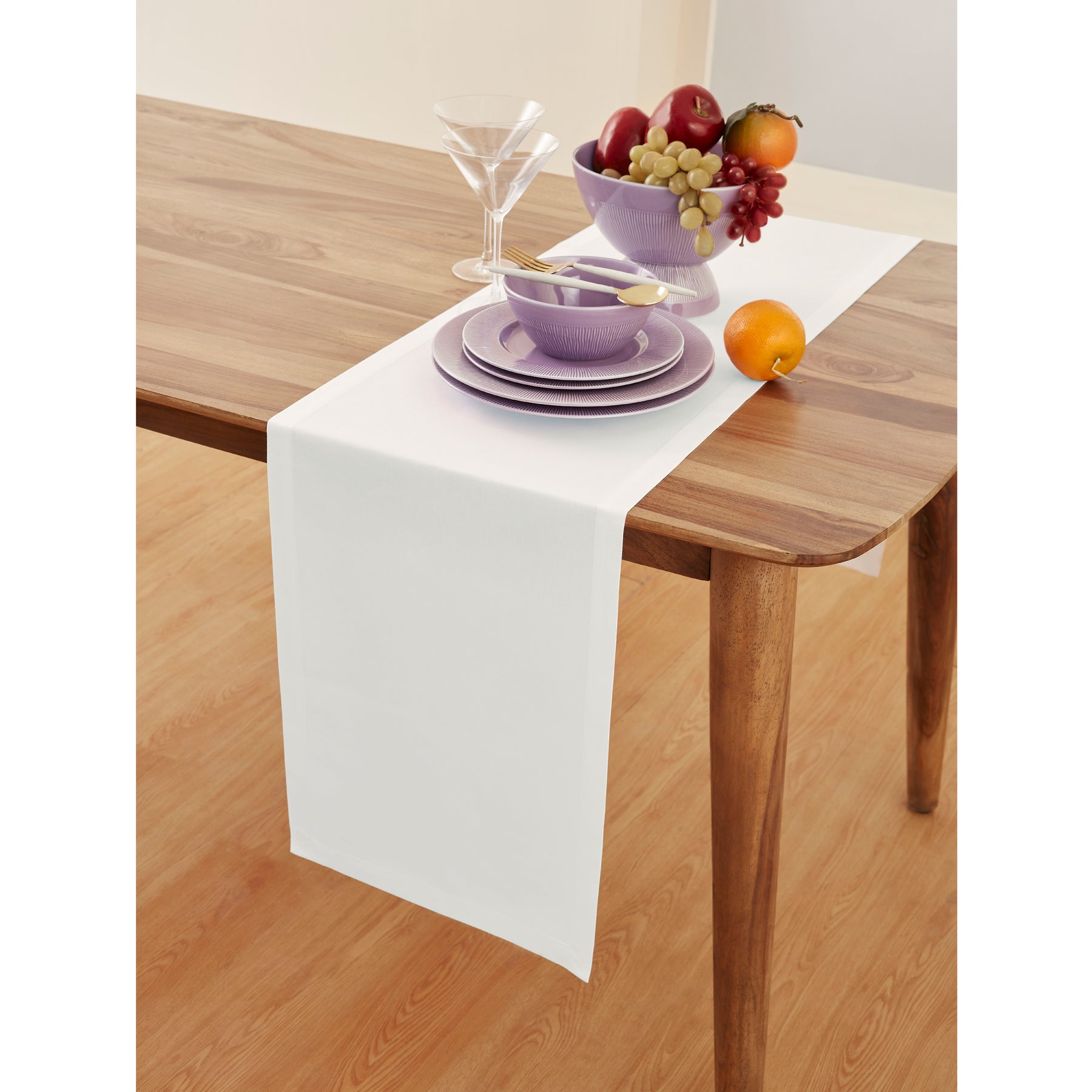 Premium Dru Cotton Linen Table Runner - Elegant Dining Table Decor for Weddings, Parties & Home Decor - Washable & Wrinkle-Resistant