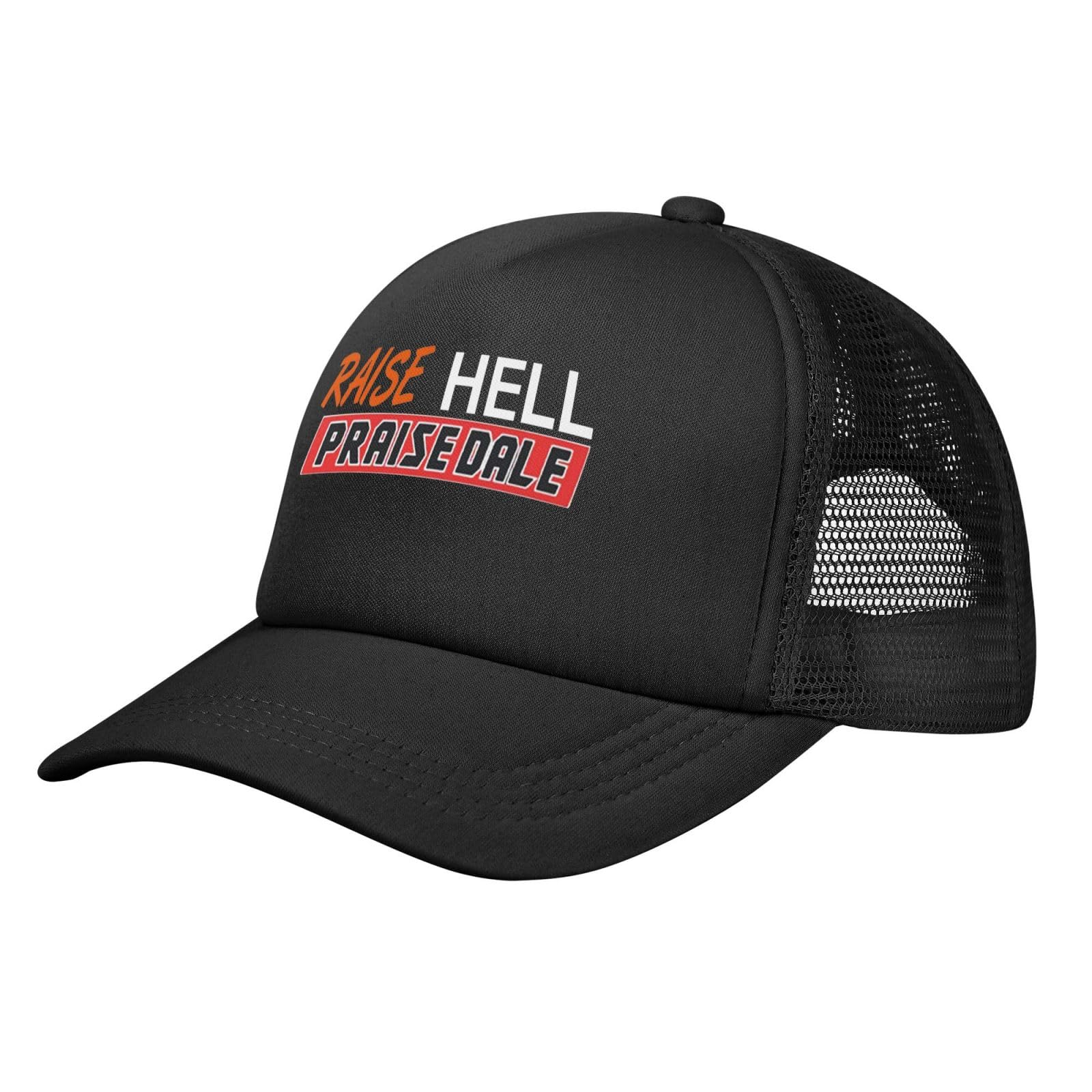Raise Hell Praise Dale Baseball Cap - Breathable Mesh Adjustable Sun Hat for Men & Women - Stylish Black Visor for Outdoor Sports, Hiking & Casual Wear