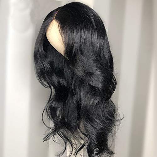 QUINLUX 13x6 Deep Lace Front Human Hair Wig - Brazilian Remy Hair Body Wave 180% Density 18 Inch with Pre-Plucked Hairline & Bleached Knots for Black Women | HD Transparent Lace Wig with Baby Hair for Everyday Wear & Special Occasions