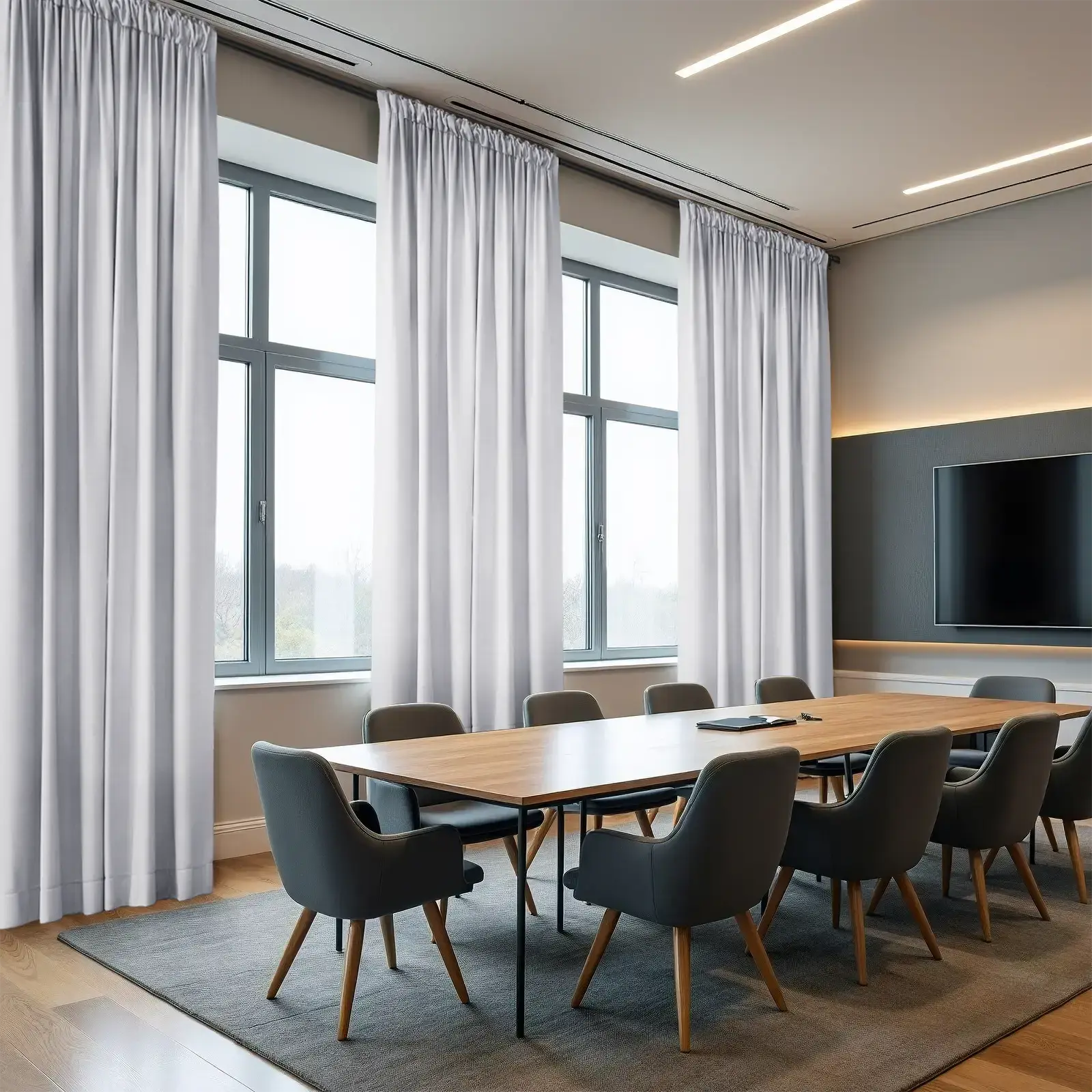 REGAL Fireproof Flame Retardant Curtain Soft Top - Heat Resistant Window Drapes for Home Safety & Fire Protection | Perfect for Living Rooms, Bedrooms & Emergency Exits