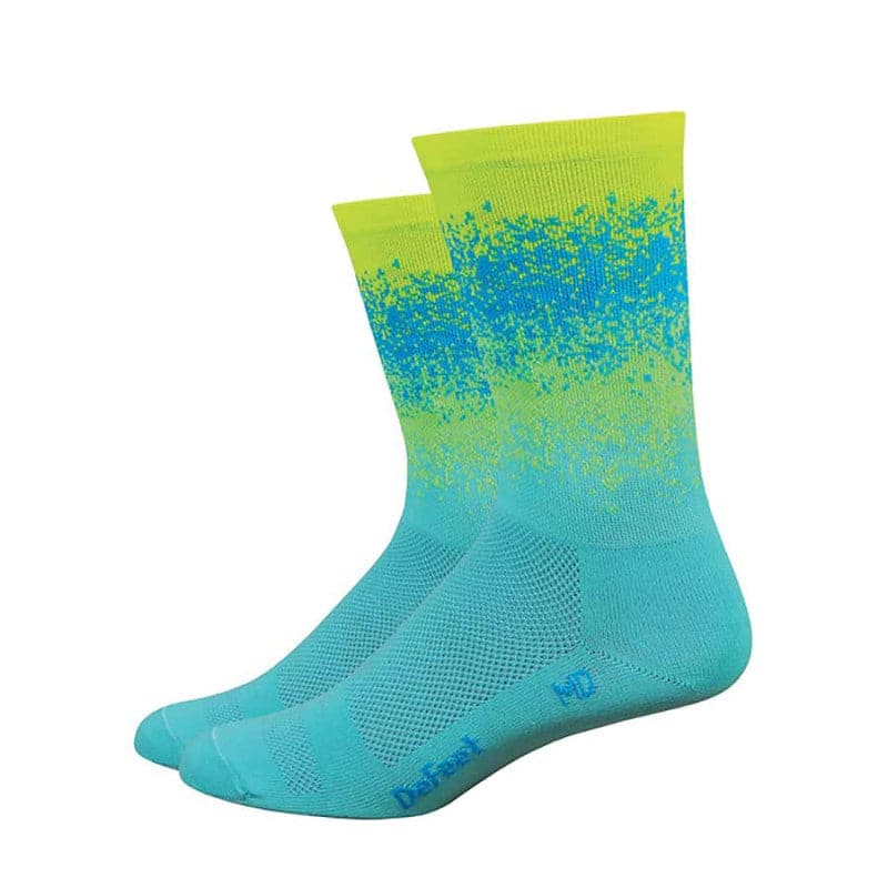 DeFeet Aireator 6'' Cycling Socks - Moisture-Wicking & Breathable for Men & Women - Perfect for Road Biking, Mountain Biking & Indoor Cycling Workouts